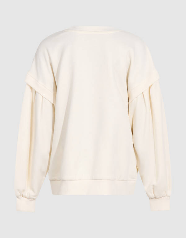 Pleated Pullover Gebrochenes Wei&szlig; SHOEBY GIRLS