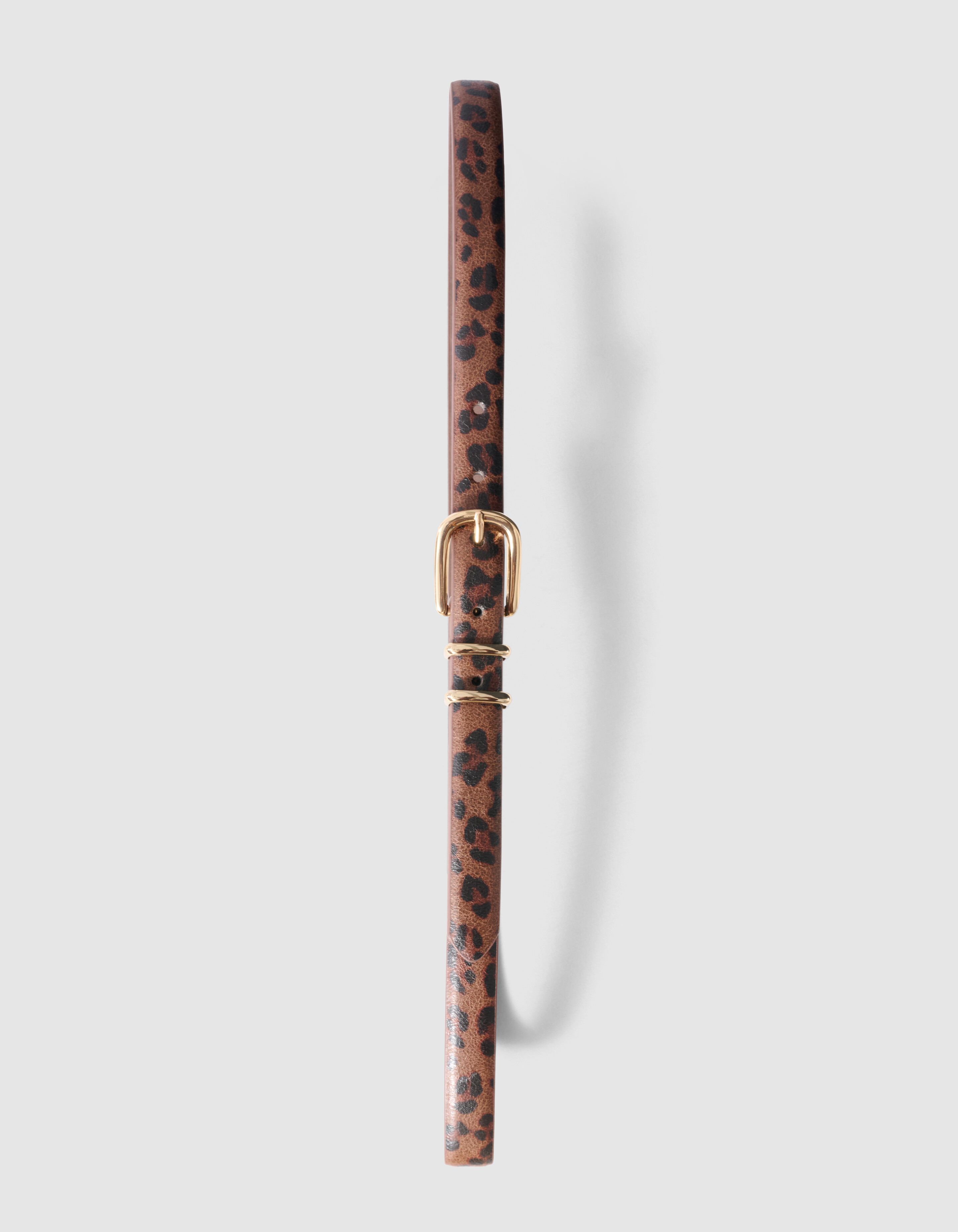 Brauner G&uuml;rtel mit Leopardenmuster SHOEBY ACCESSOIRES