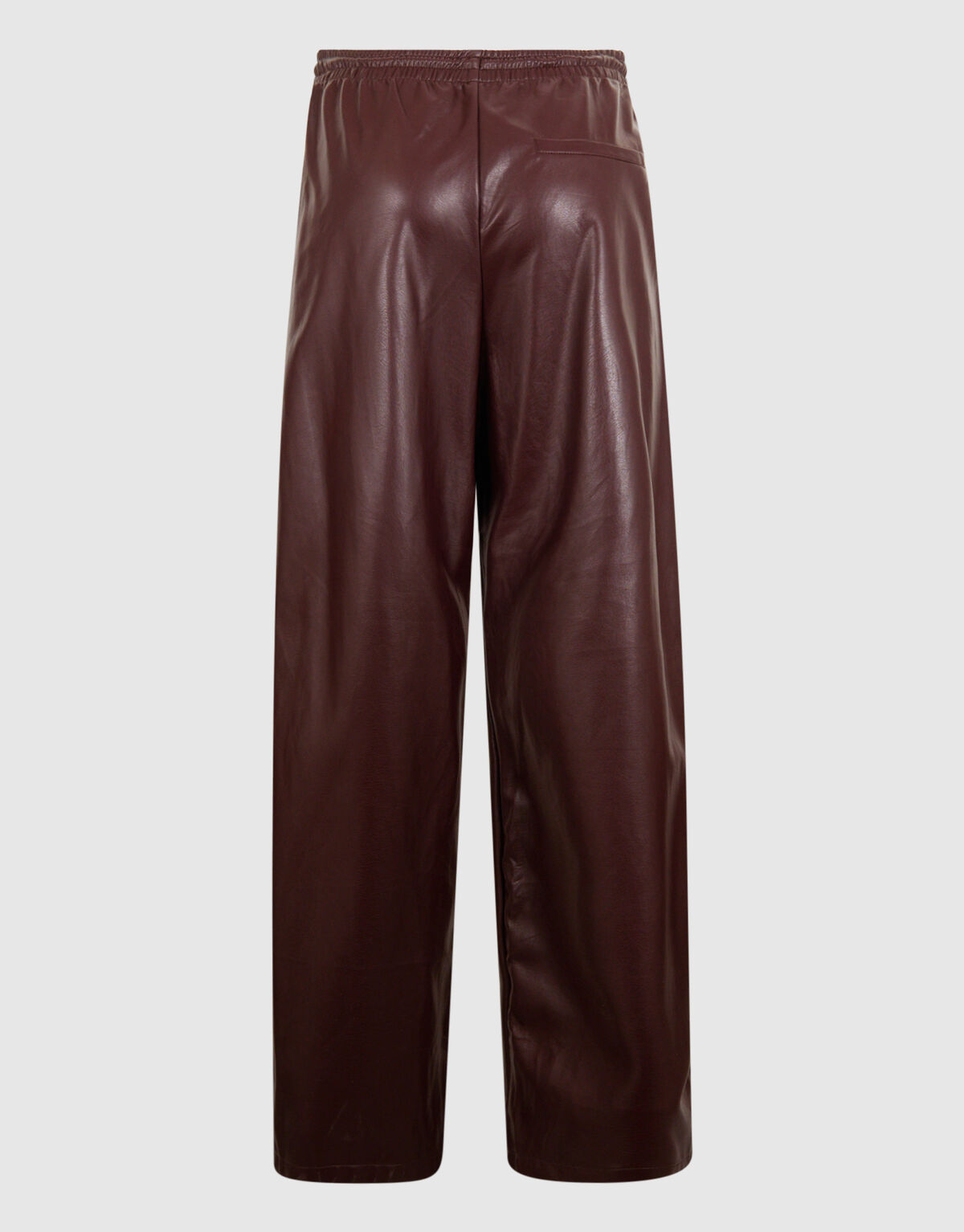 Veganes Leder Weite Beinen Hose Dunkelrot SHOEBY WOMEN