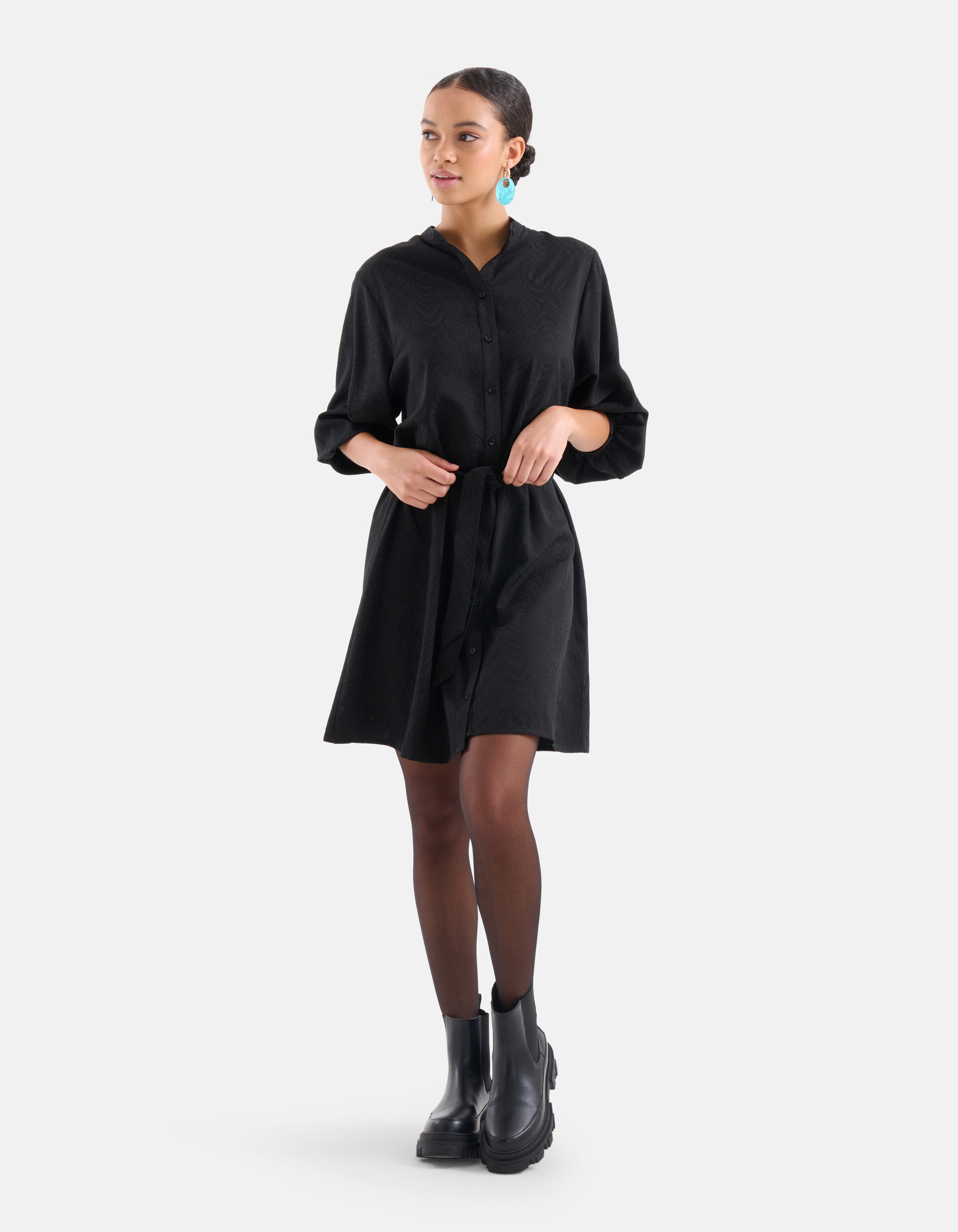 Jacquard-Kleid Schwarz SHOEBY WOMEN