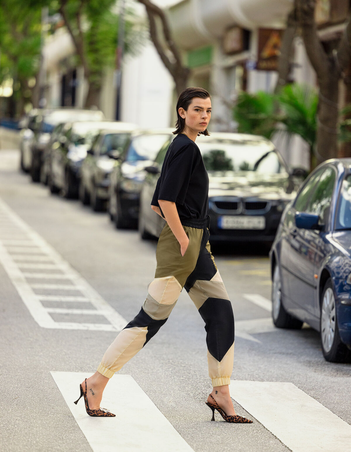 Colorblock-Fallschirmhosen SHOEBY WOMEN