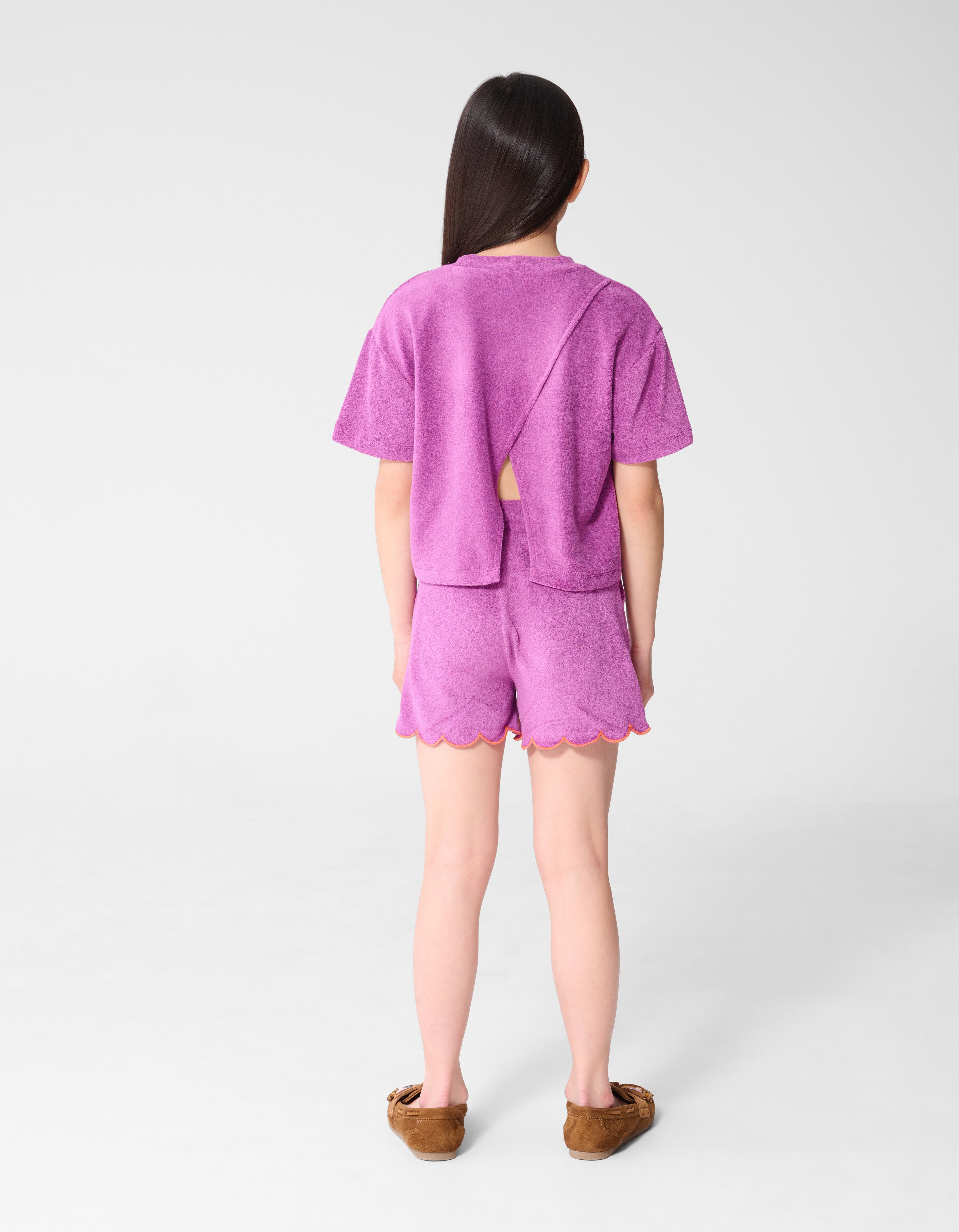 Frottee-Top mit Herz Lila SHOEBY GIRLS