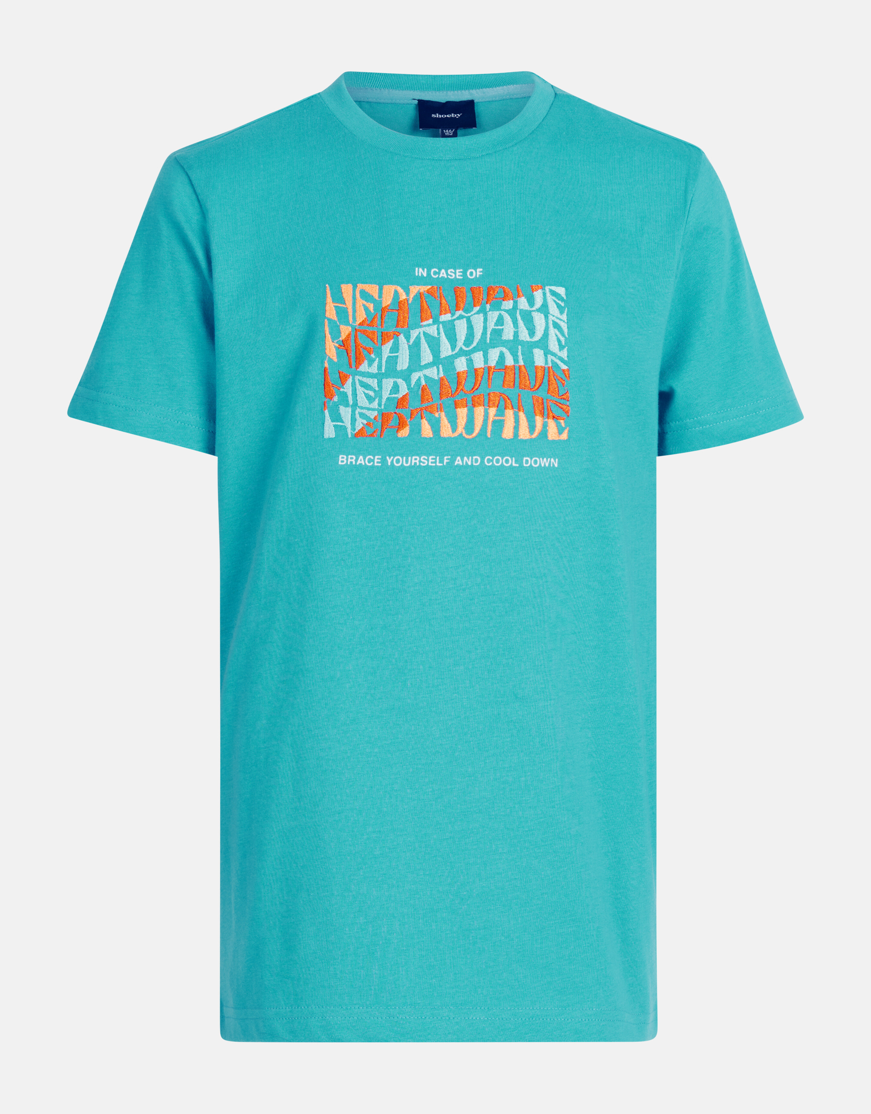 Stickerei-T-Shirt Blau SHOEBY BOYS