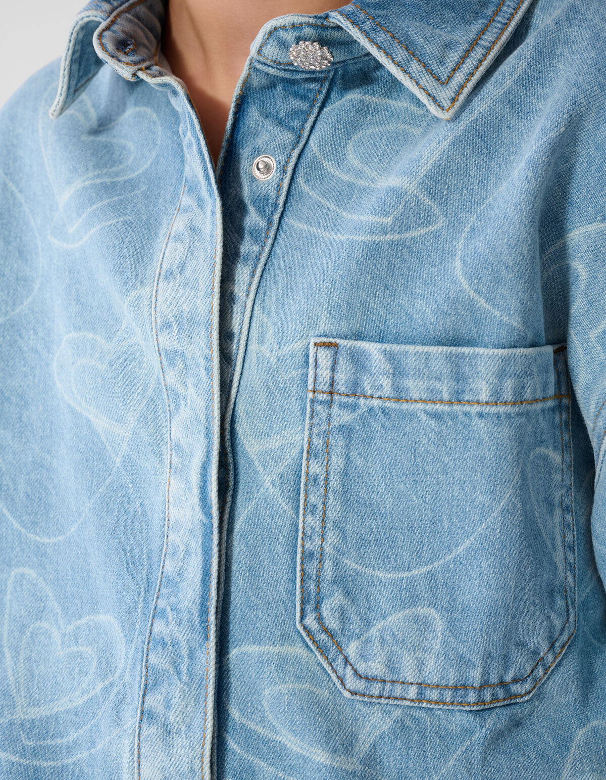 Denimbluse mit Herzprint SHOEBY GIRLS