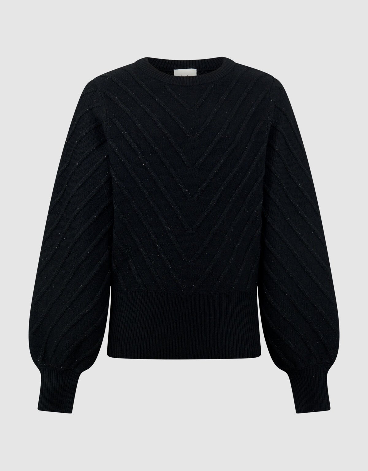 Schwarzer Glitzer-Strickpullover SHOEBY GIRLS