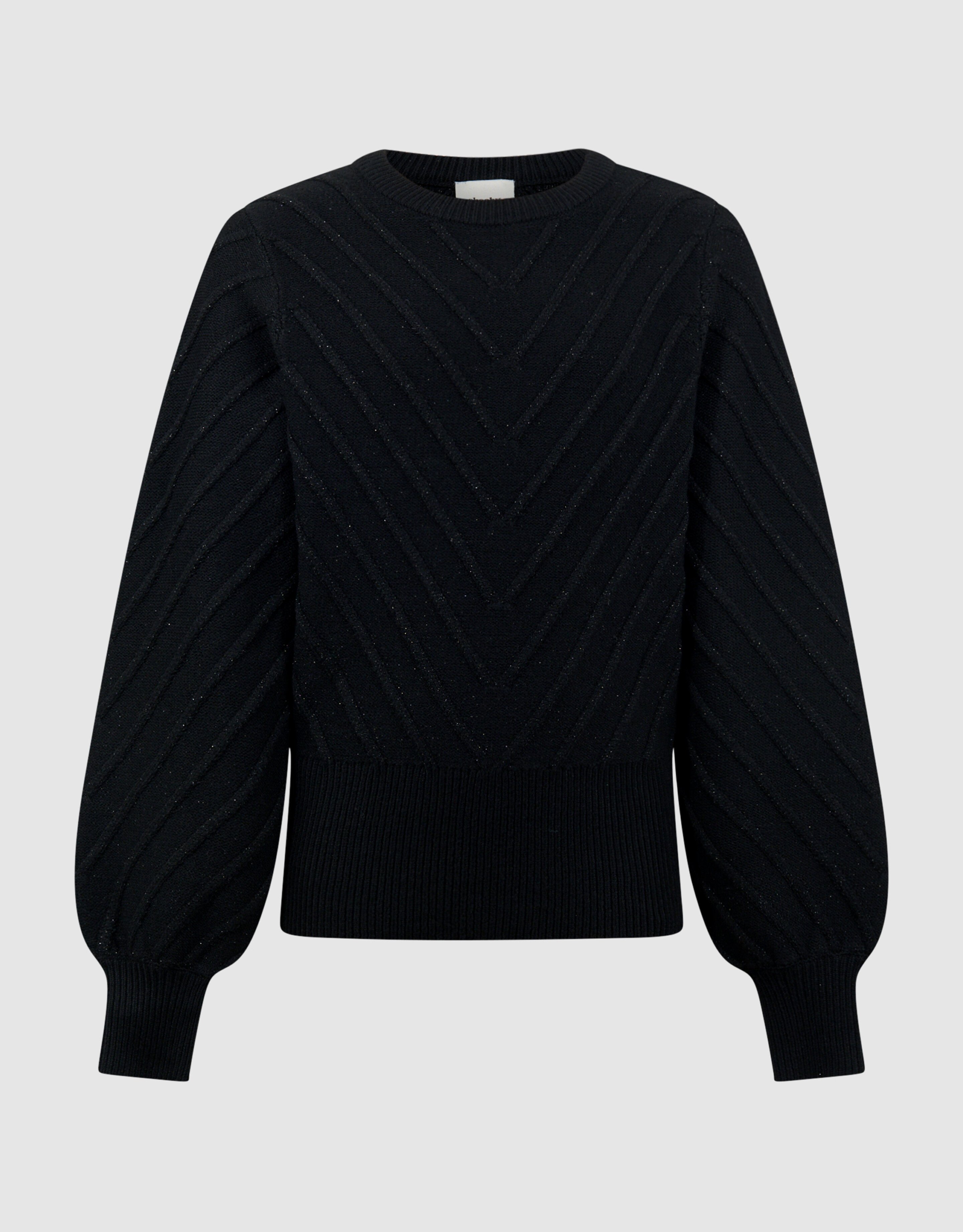 Schwarzer Glitzer-Strickpullover SHOEBY GIRLS