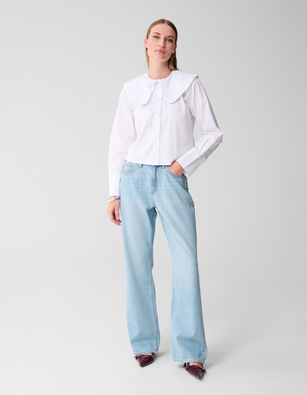 Weiche Jeans mit weitem Bein Gebleicht SHOEBY WOMEN