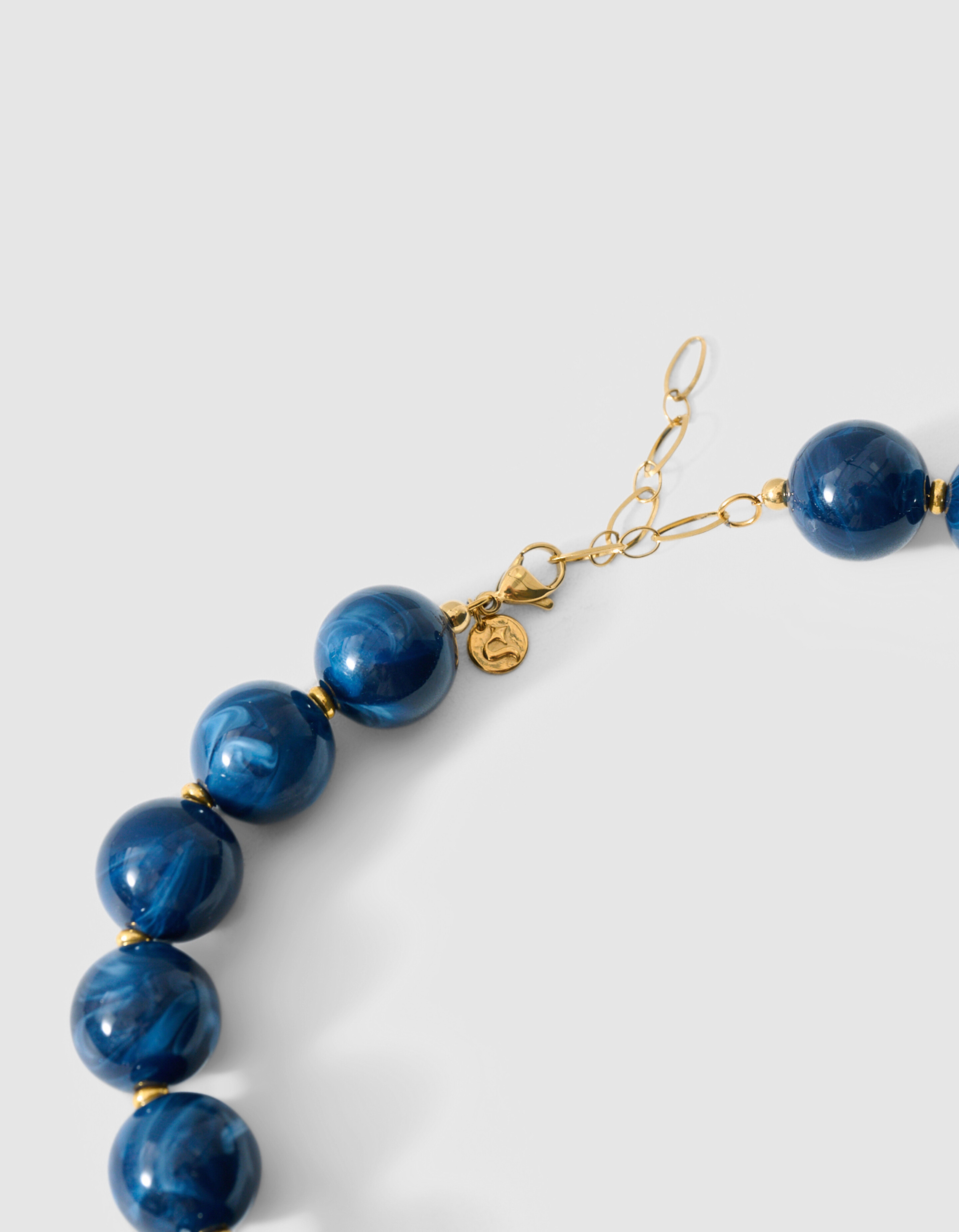 Perlenanh&auml;nger Halskette Dunkelblau SHOEBY ACCESSOIRES