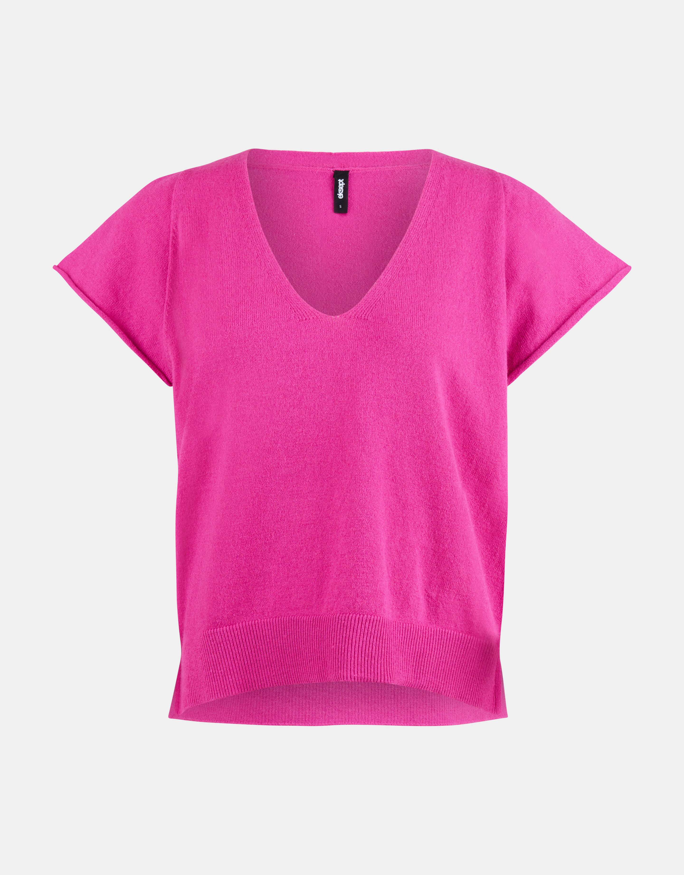 Stricktop mit V-Ausschnitt Rosa EKSEPT