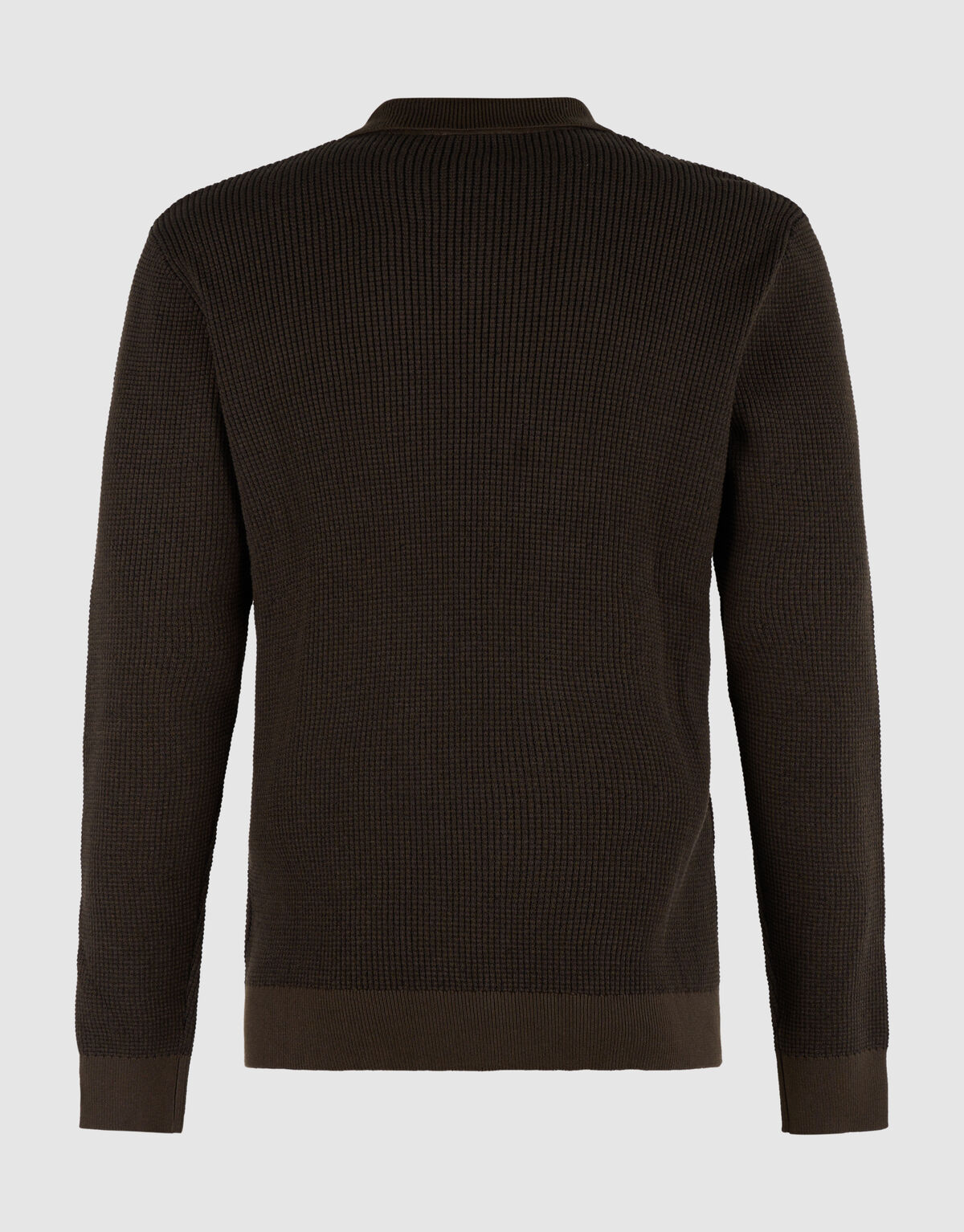 Geflochtenes Strick-Polo dunkelbraun SHOEBY MEN