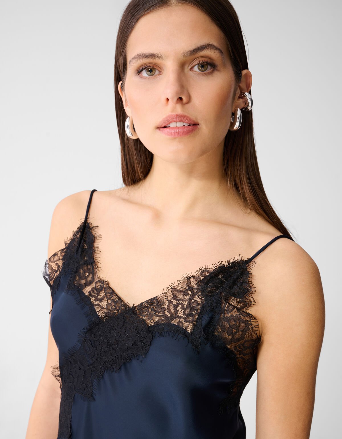 Asymmetrische Kanten Mini Kleid Dunkelblau SHOEBY WOMEN