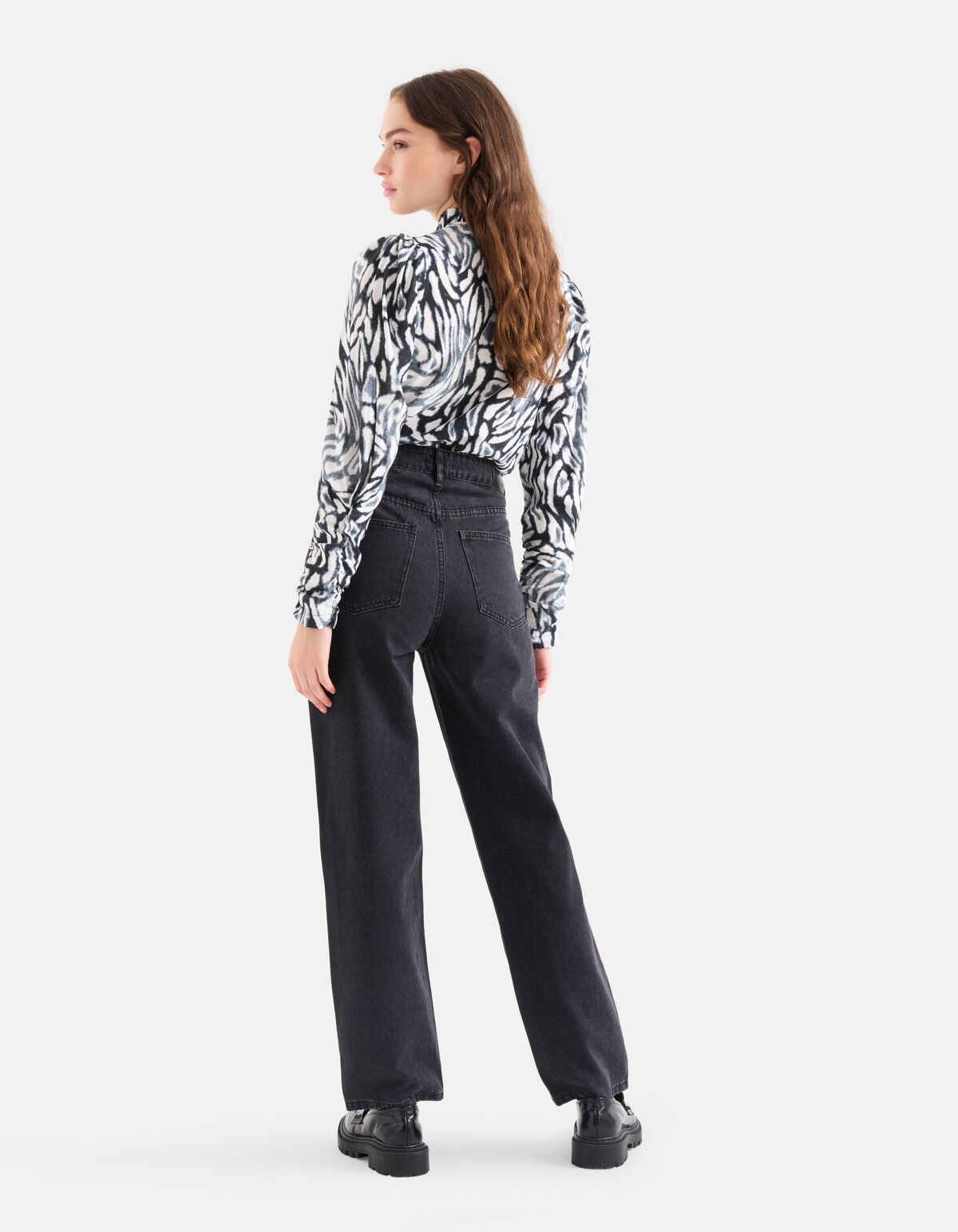 Top mit Puffärmeln und Druck SHOEBY WOMEN