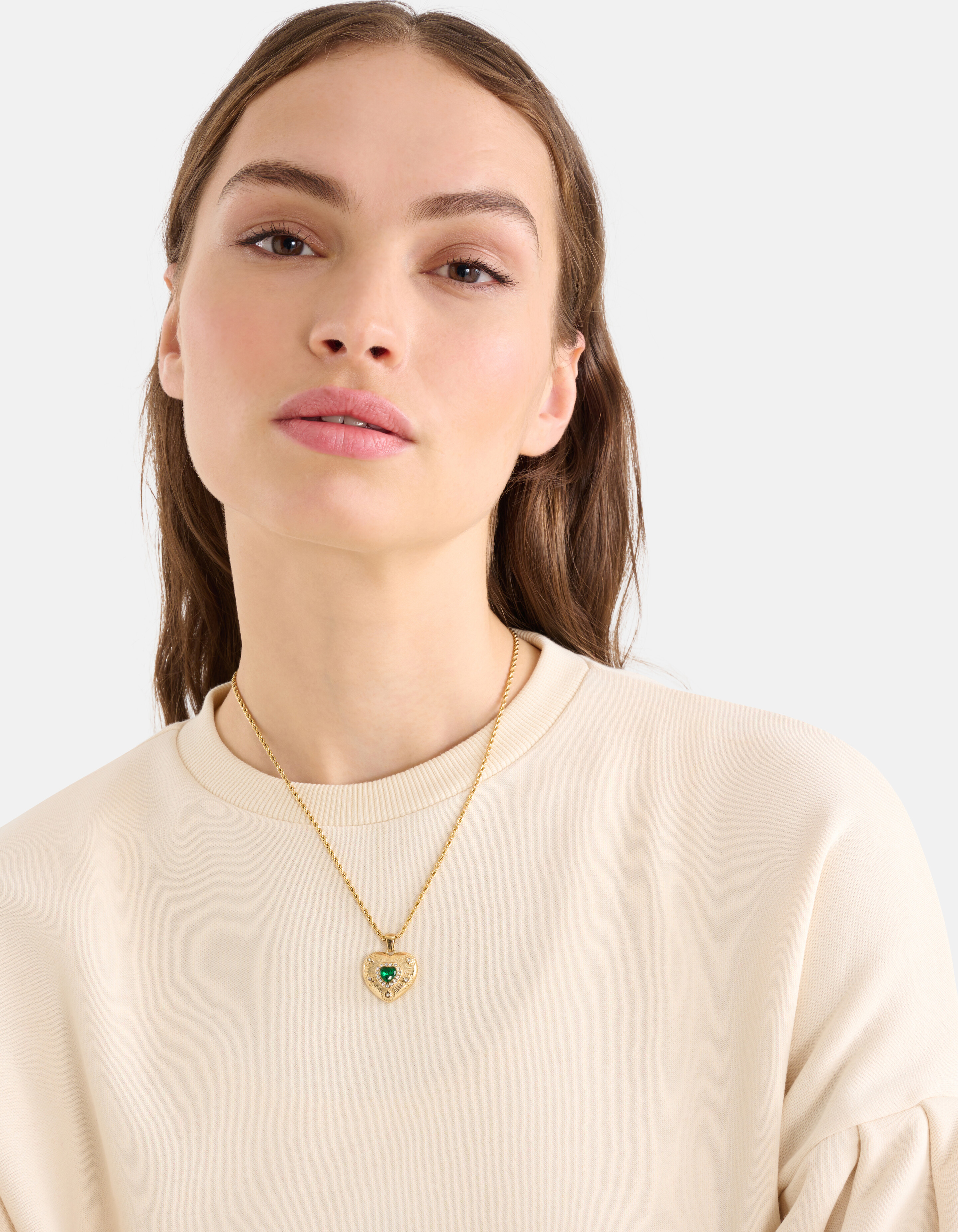 Hartjes Bedel Ketting Groen SHOEBY ACCESSOIRES