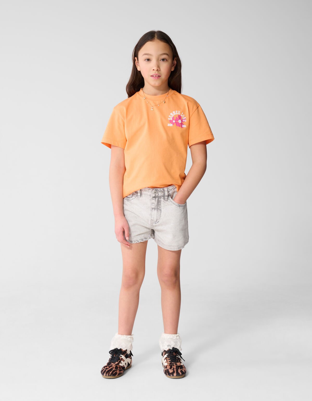Basic Denim-Shorts Hellgrau SHOEBY GIRLS
