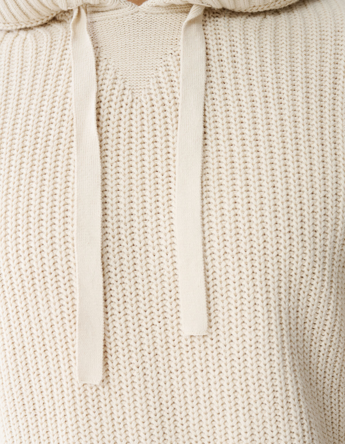 Strick-Hoodie in Off White SHOEBY MEN