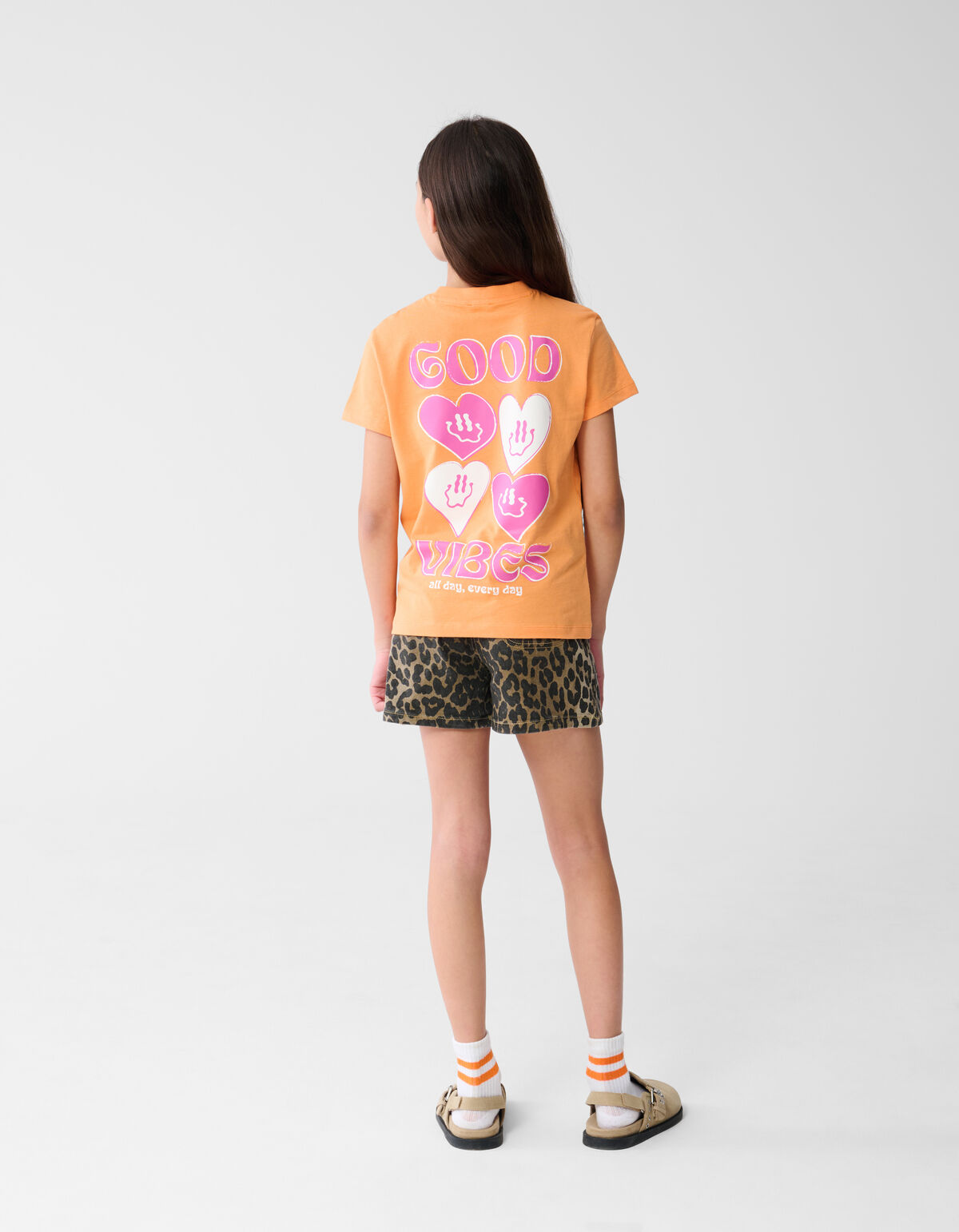 Gute Vibes T-shirt Orange SHOEBY GIRLS