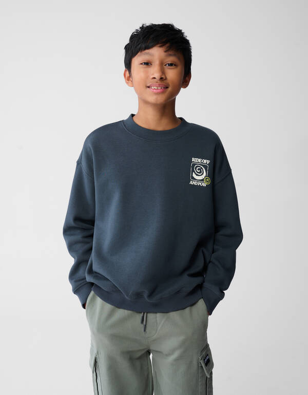 Pow Artwork Pullover Dunkelgrün SHOEBY BOYS