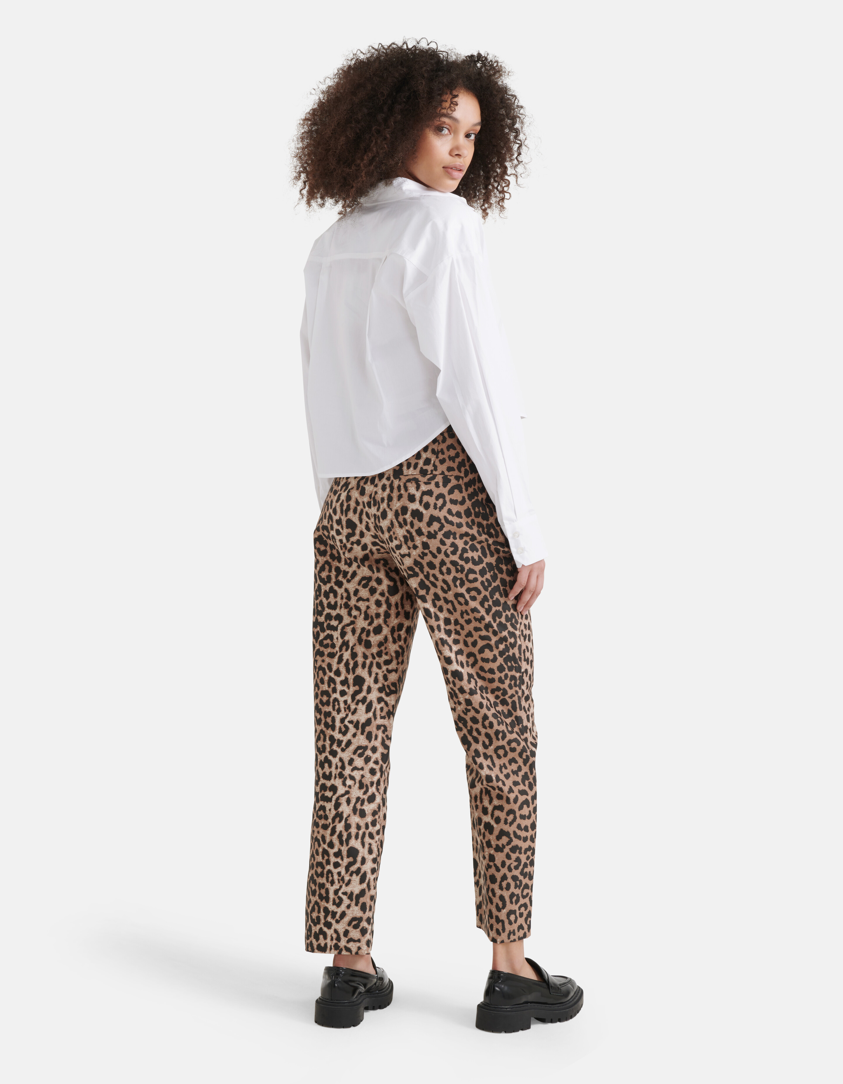 Leoparden-Jacquard-Hose Braun SHOEBY WOMEN