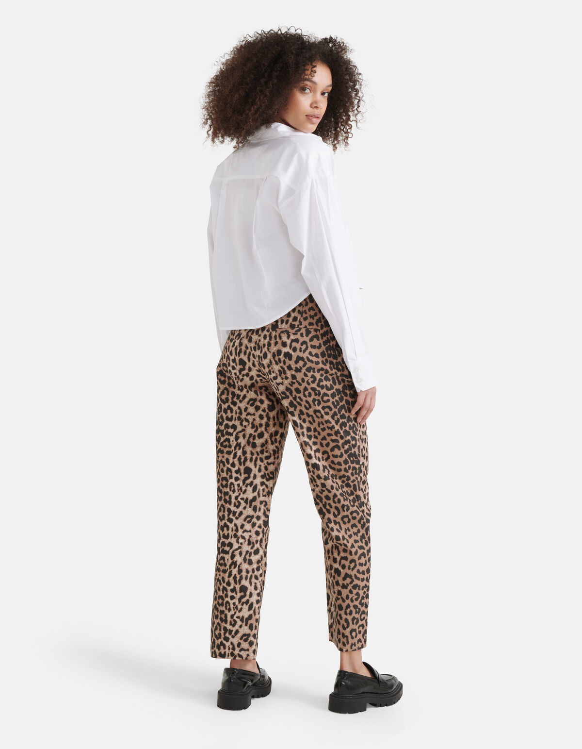 Leoparden-Jacquard-Hose Braun SHOEBY WOMEN