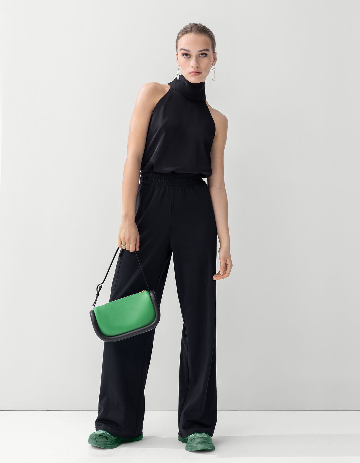 Satin-Träger-Top Schwarz von Mieke SHOEBY WOMEN