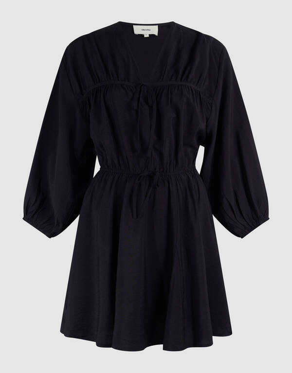 Puff Bow Mini Dress Schwarz SHOEBY WOMEN