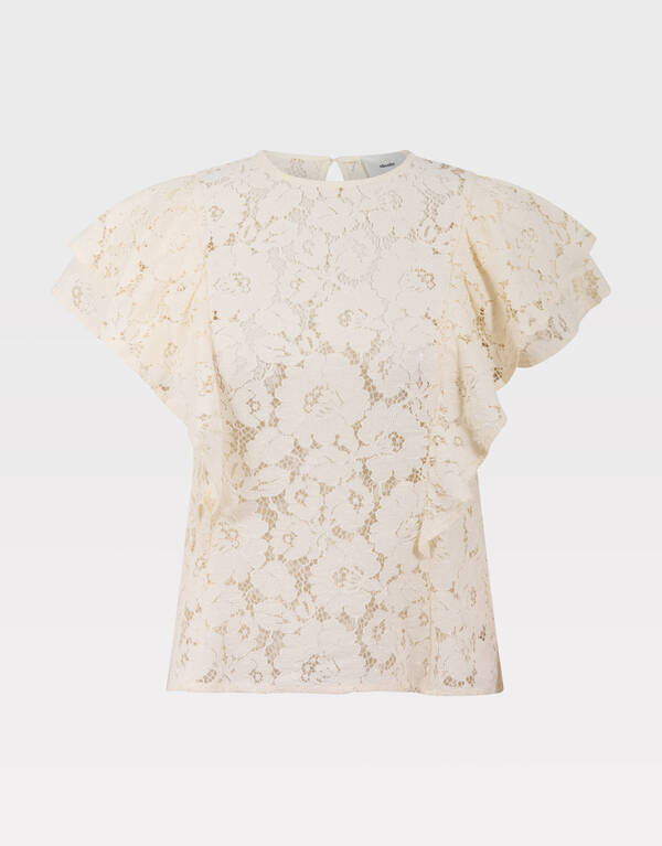 Kanten R&uuml;schentop Gebrochen Wei&szlig; SHOEBY WOMEN