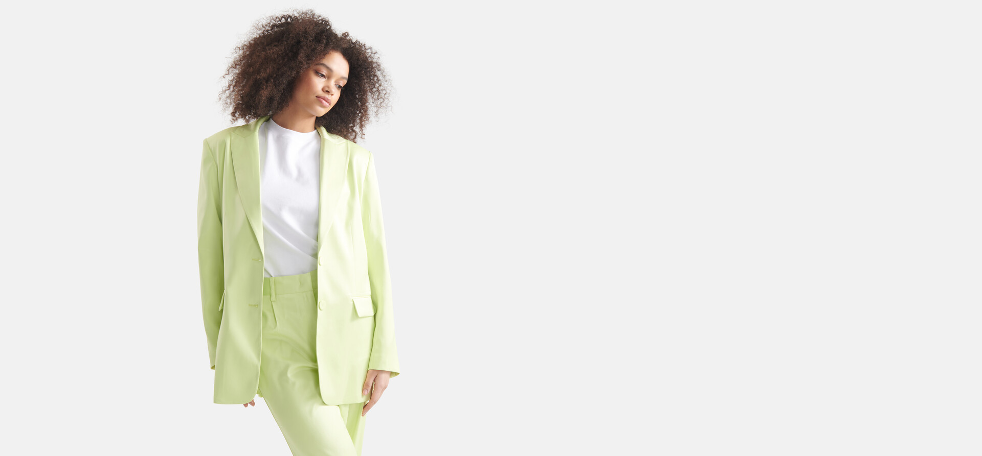 Satin Blazer Lindgrün SHOEBY WOMEN
