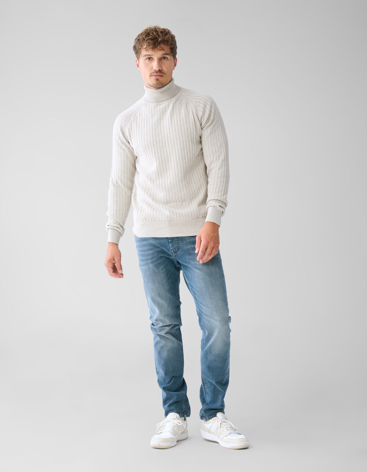 Rippenpullover Sand SHOEBY MEN