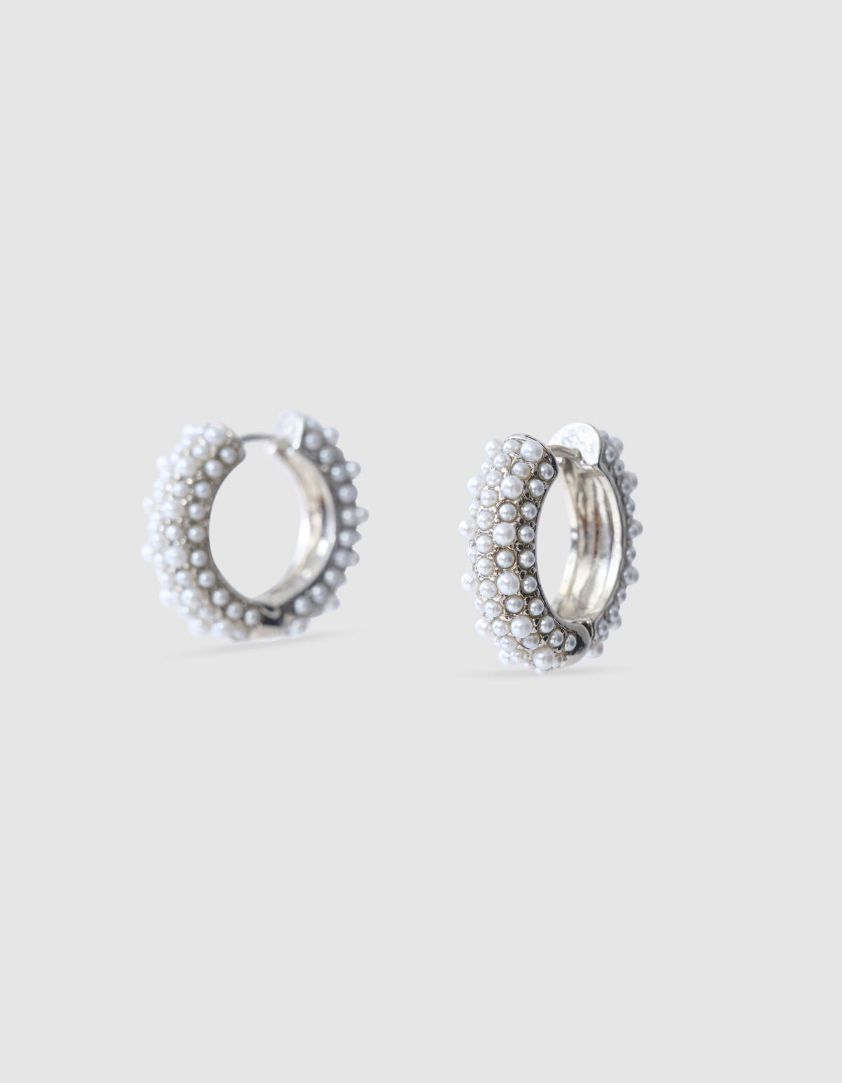 Parel Hoops Ohrringe Silber SHOEBY ACCESSOIRES