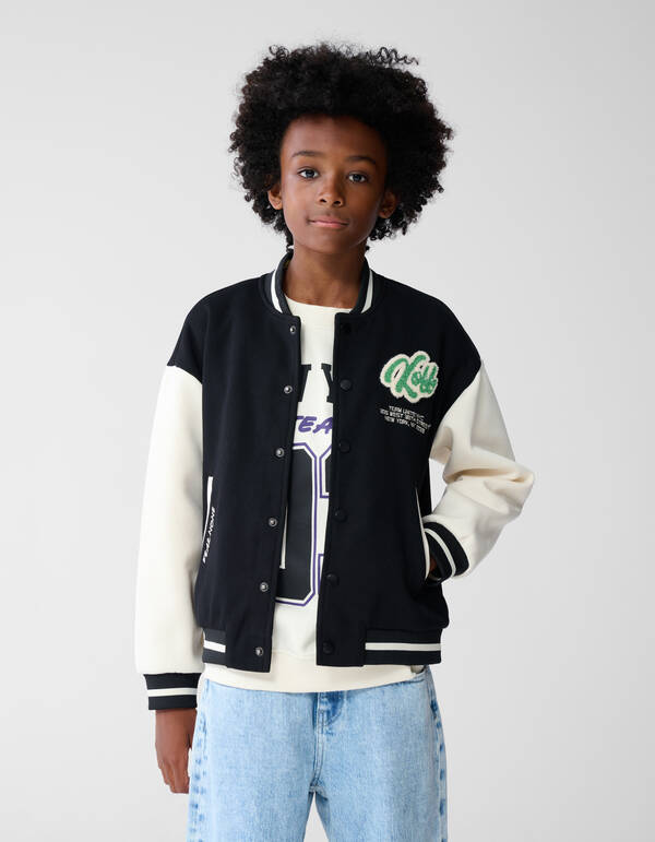 Kick Off Artwork Bomber Schwarz/Weiß SHOEBY BOYS