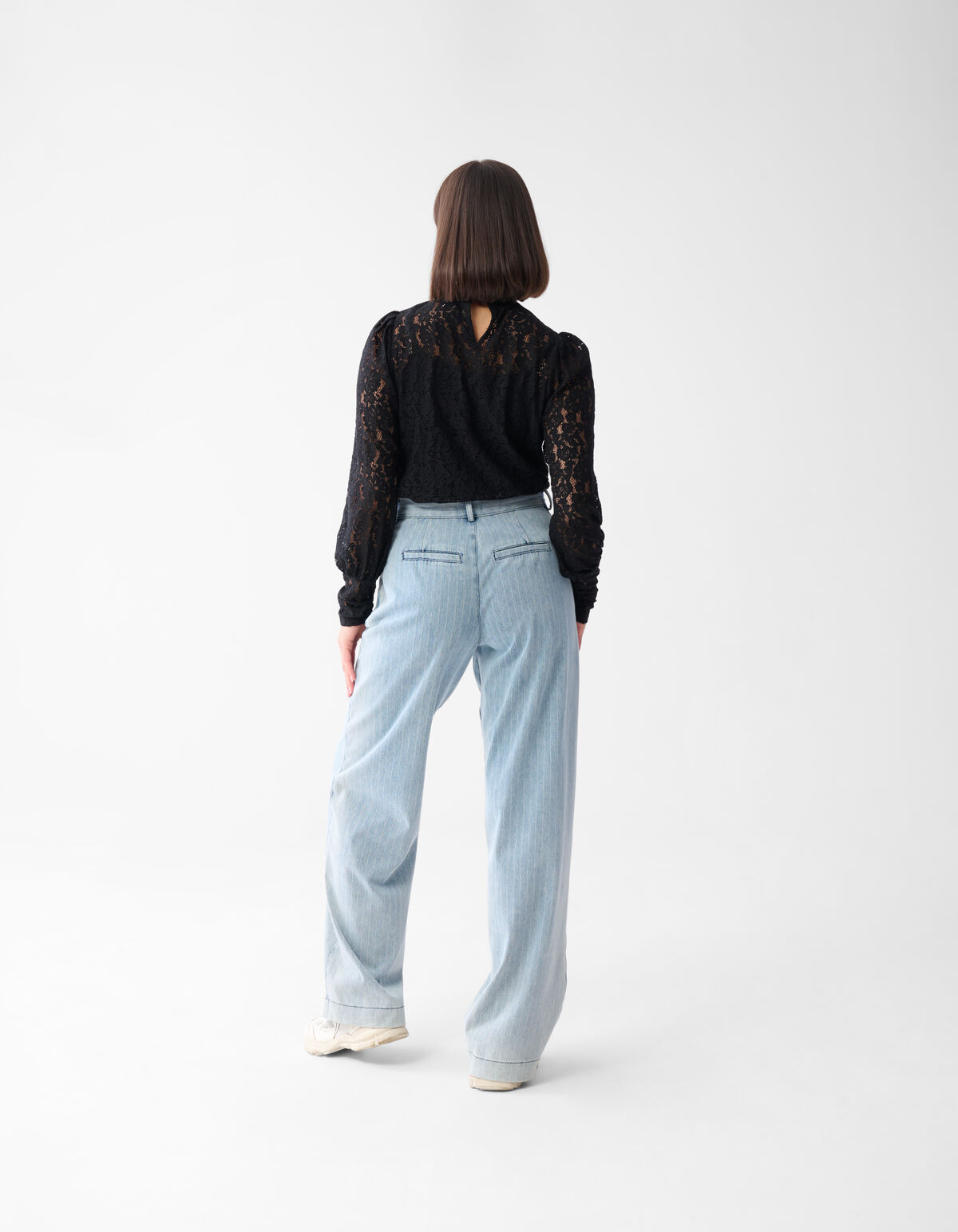 Zweifarbiges Spitzentop Schwarz SHOEBY WOMEN