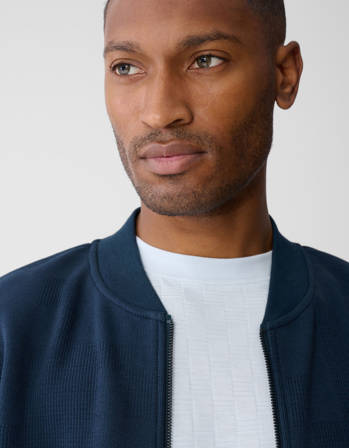 Jacquard Bomberjacke Dunkelblau SHOEBY MEN