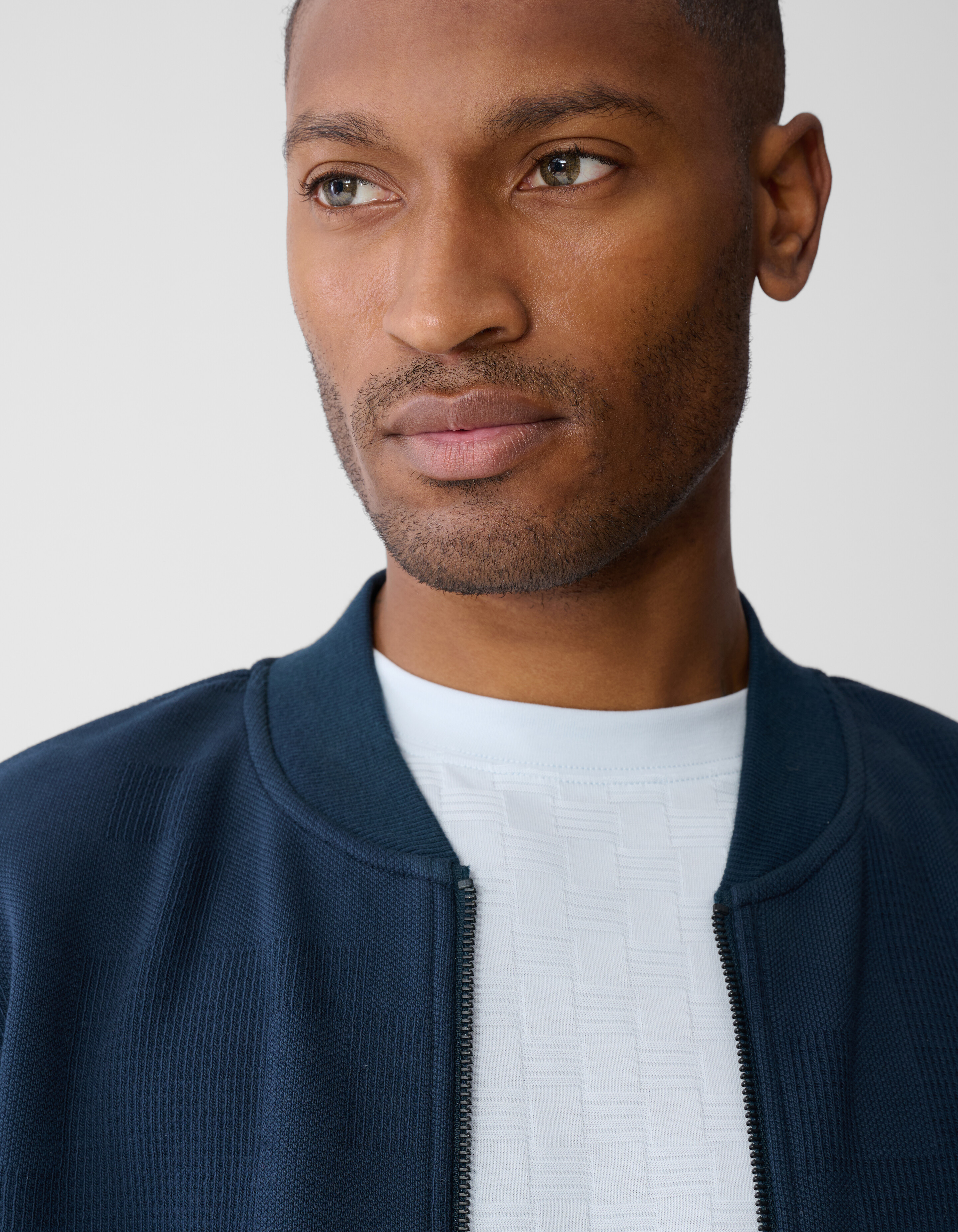 Jacquard Bomberjacke Dunkelblau SHOEBY MEN