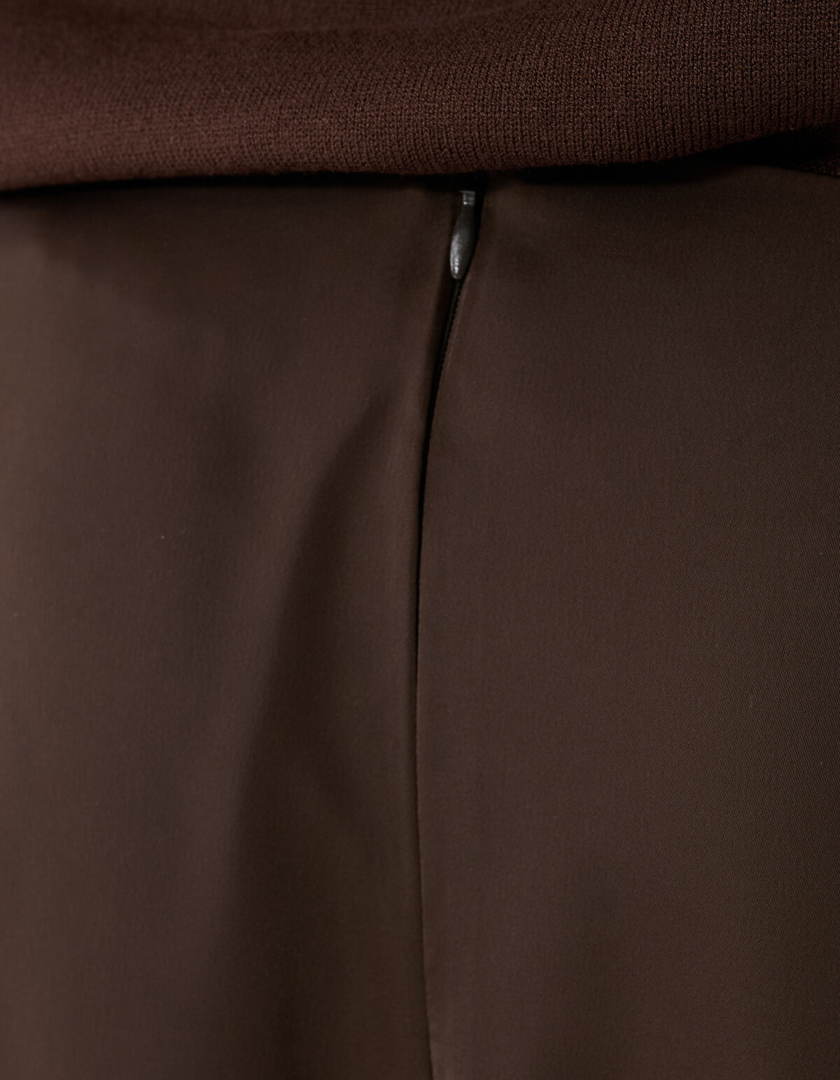 Maxirock aus Satin mit Spitzen, Braun SHOEBY WOMEN