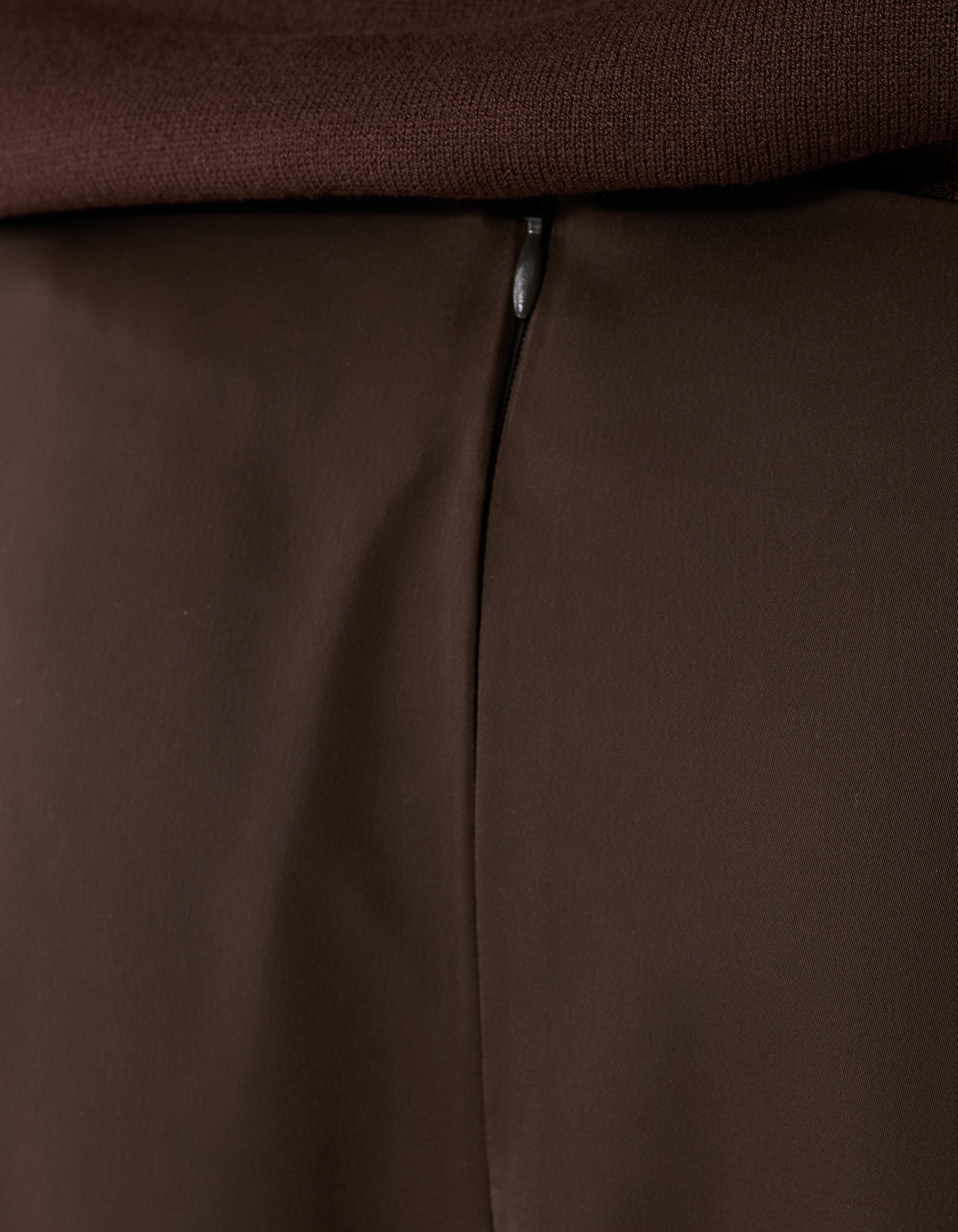 Maxirock aus Satin mit Spitzen, Braun SHOEBY WOMEN