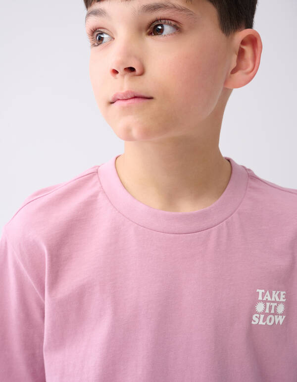 Take It SlowA rtwork  T-shirt Rosa SHOEBY BOYS