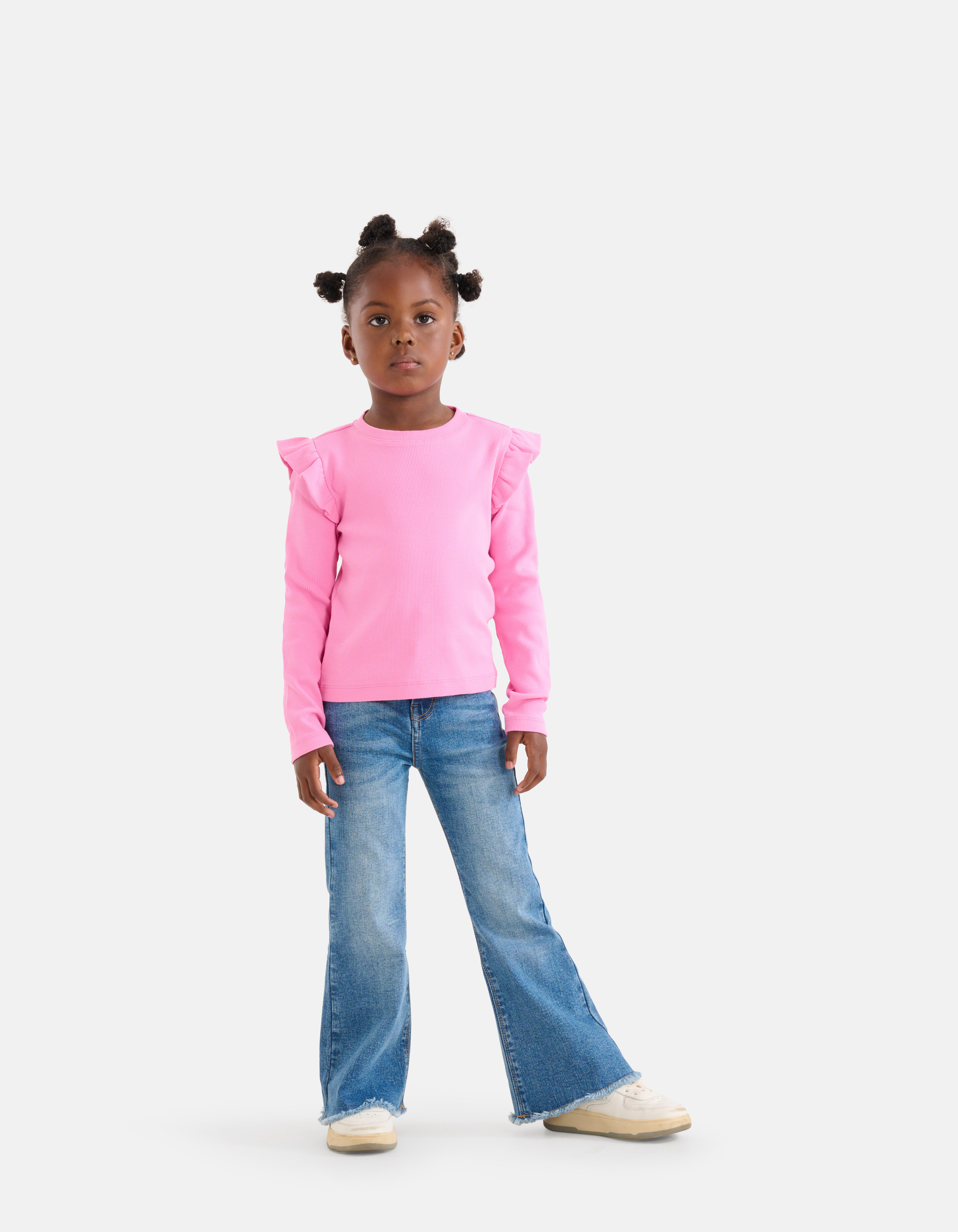 Rippenstrick-Langarmshirt Rosa SHOEBY GIRLS