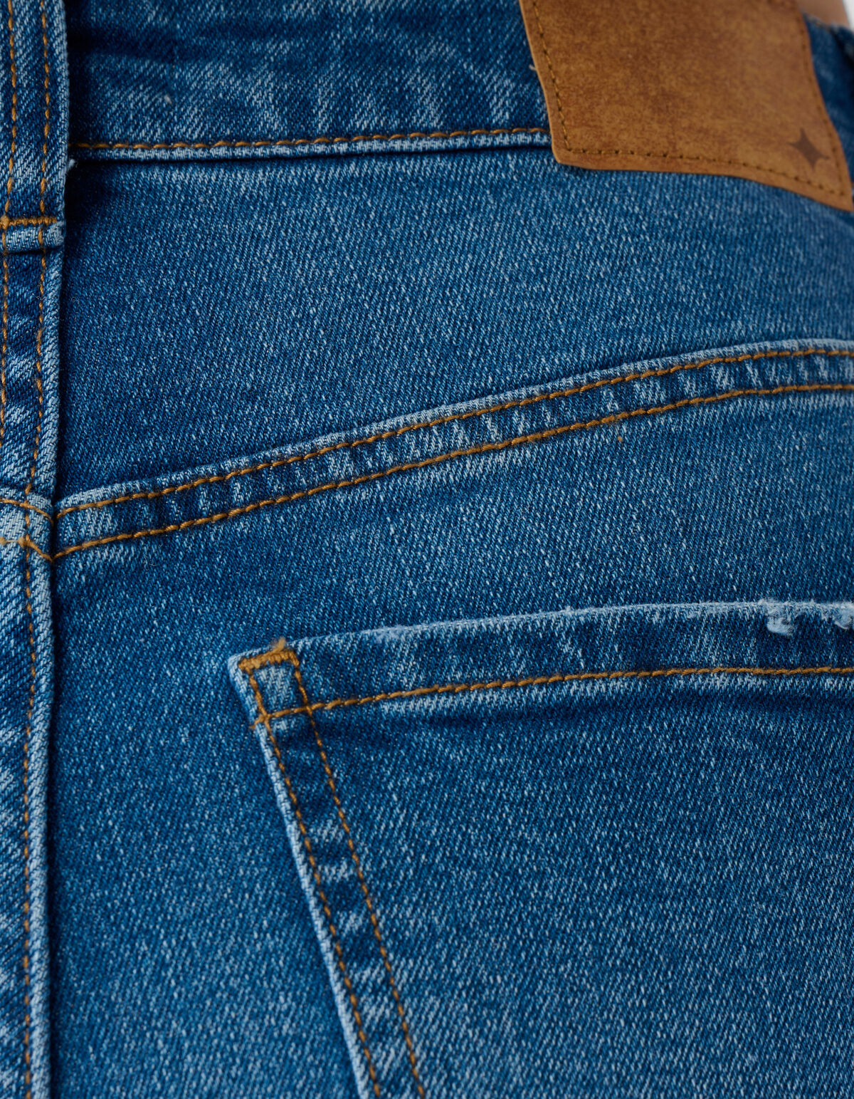 Weit geschnittene Turn Up Jeans Mediumstone von Mi SHOEBY WOMEN