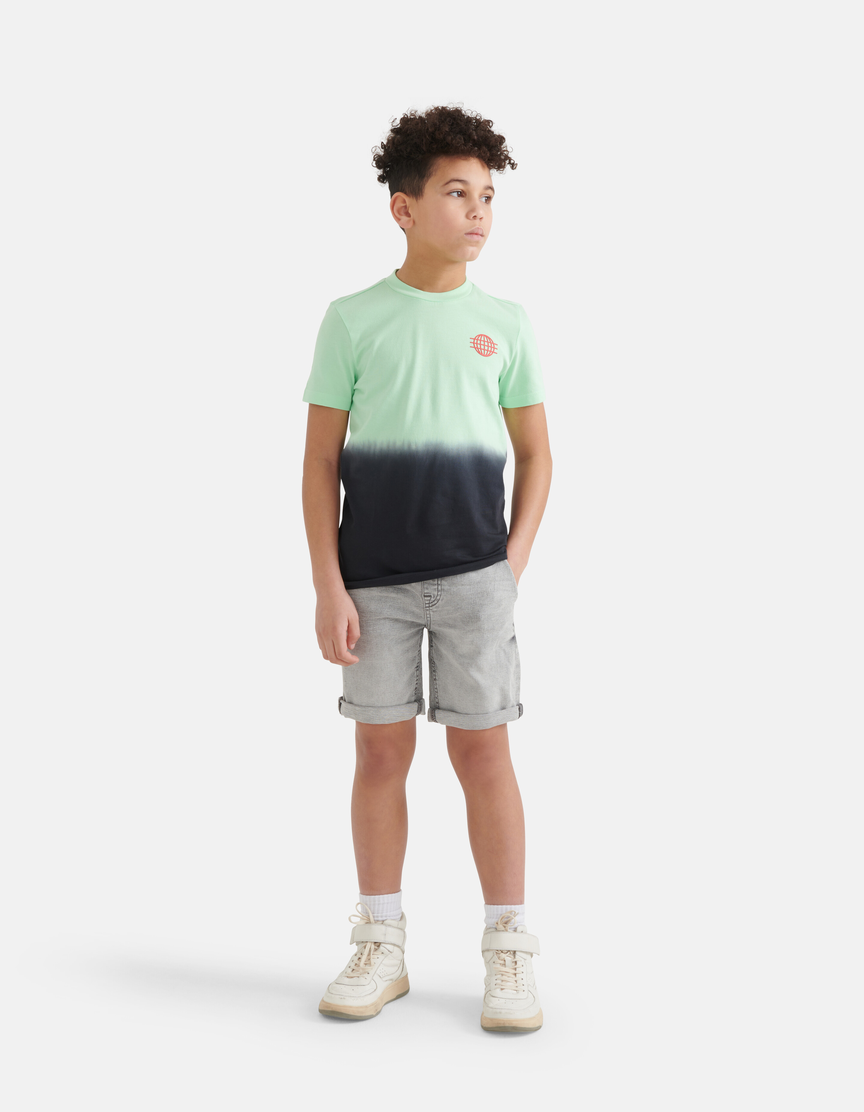 Dip Dye T-shirt Hellgrün SHOEBY BOYS
