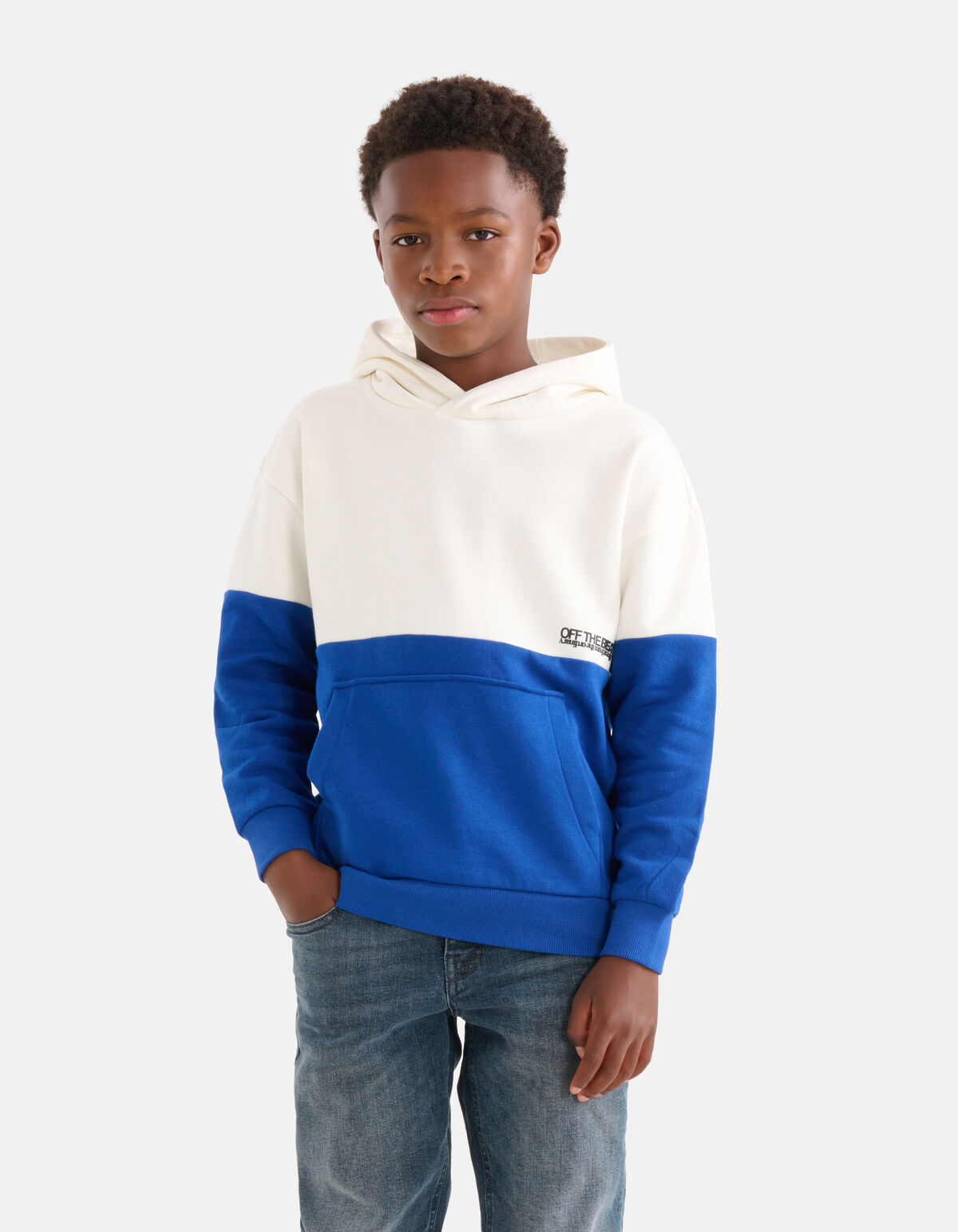 Colorblock Hoodie Blau SHOEBY BOYS