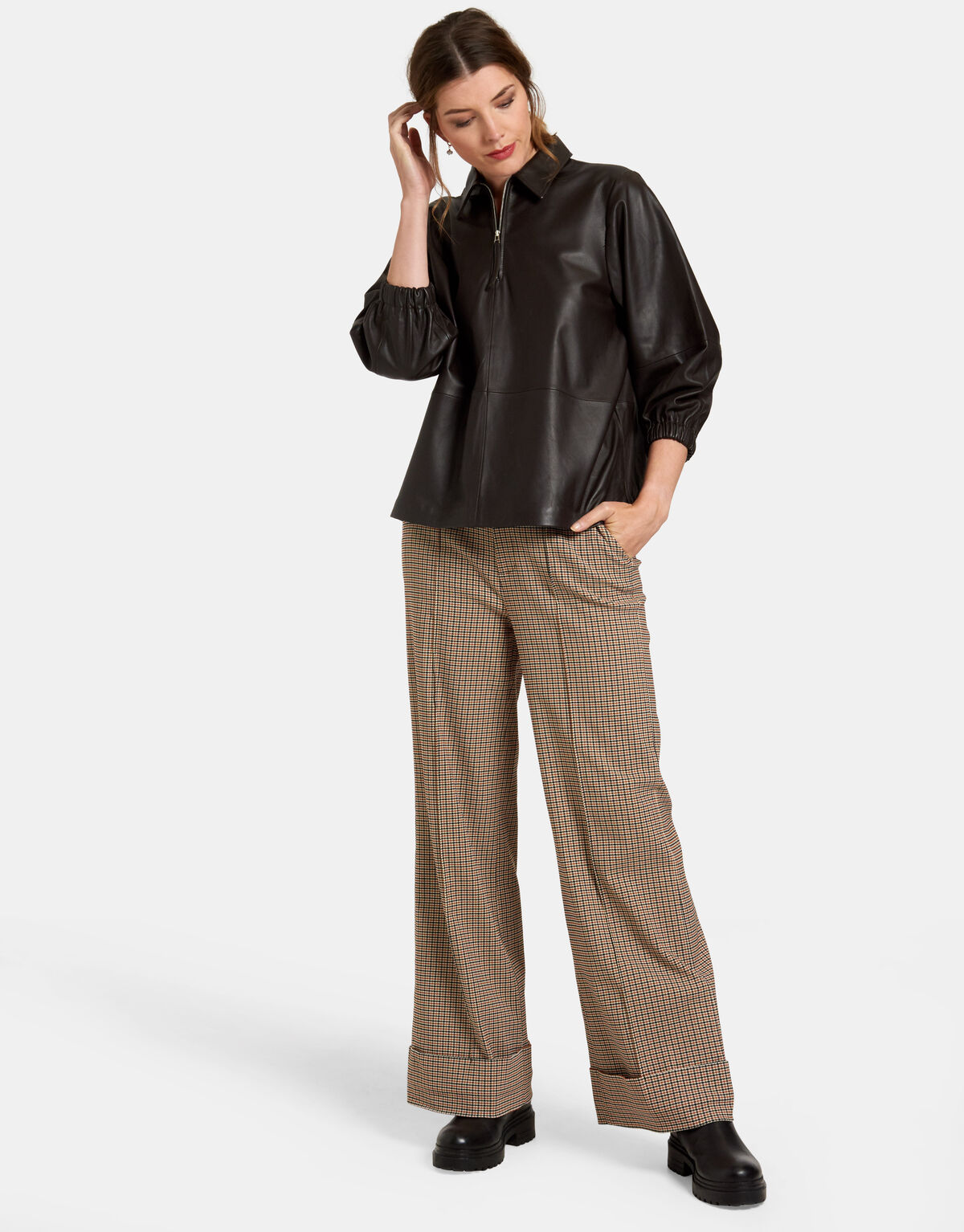 Lederbluse Eksept