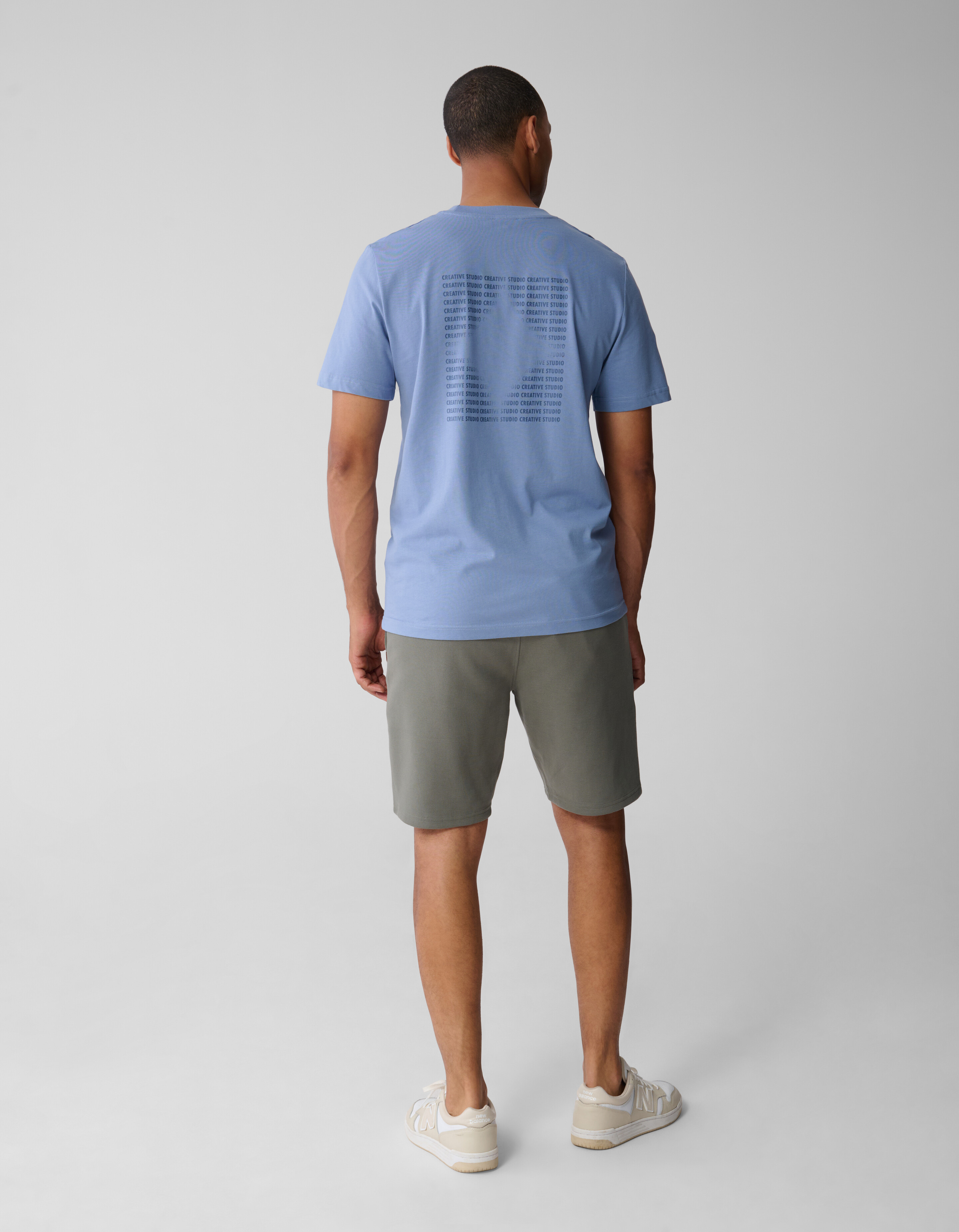 Text Artwork T-shirt Hellblau SHOEBY MEN