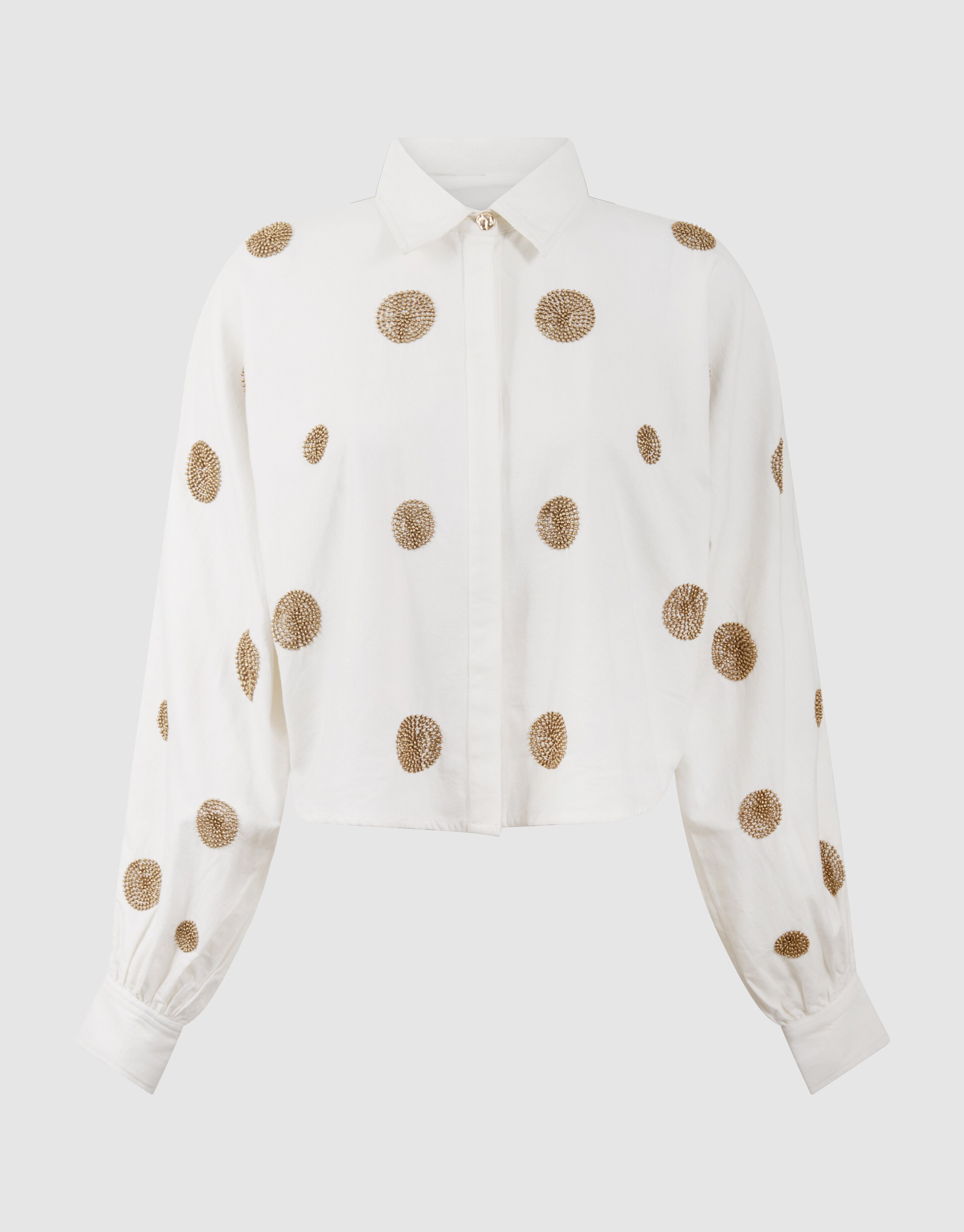 Perlenbesetzte Stippenbluse Wei&szlig; von Mieke SHOEBY WOMEN