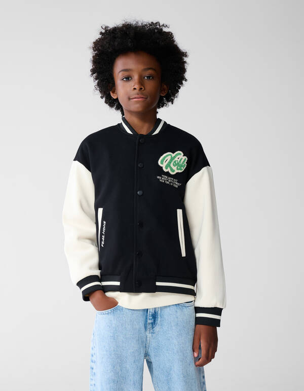 Kick Off Artwork Bomber Schwarz/Weiß SHOEBY BOYS