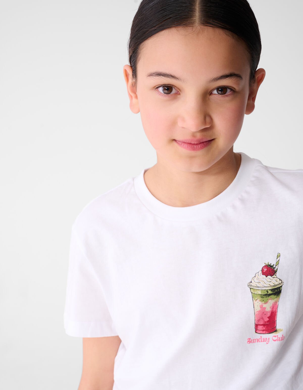 Matcha Artwork T-Shirt Wei&szlig; SHOEBY GIRLS