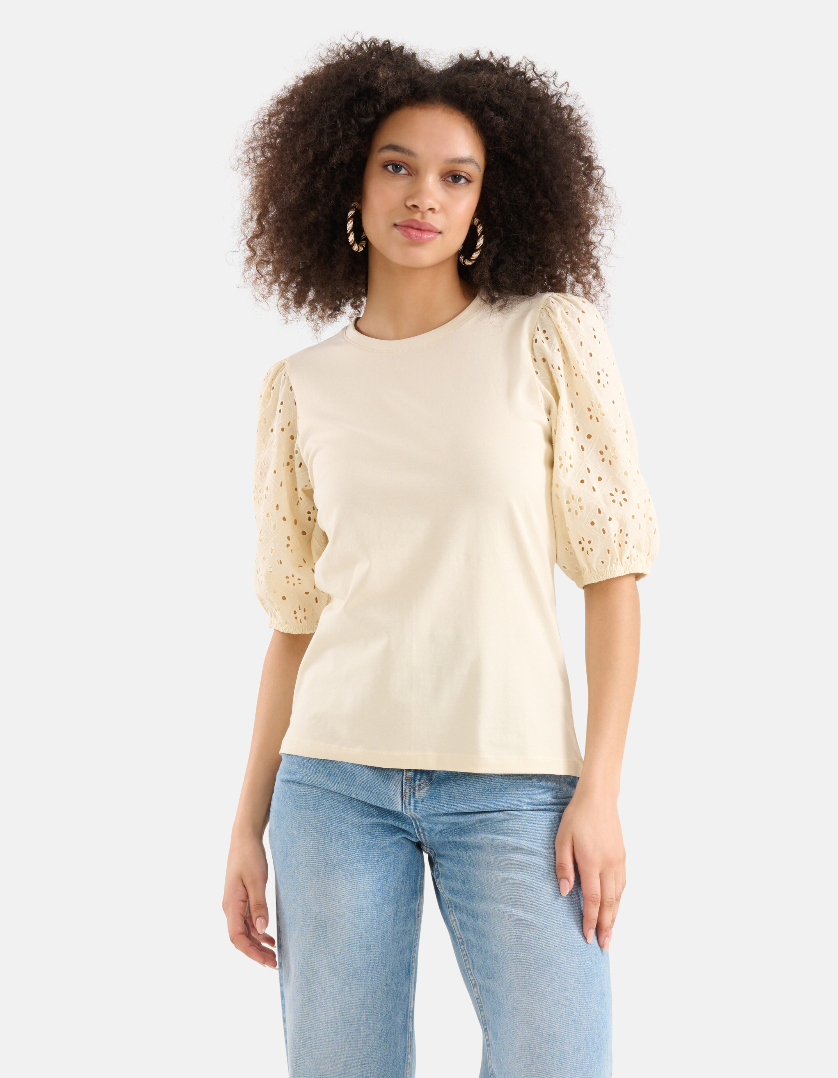 Besticktes Top Off White SHOEBY WOMEN