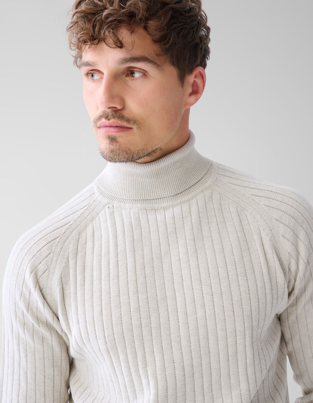 Rippenpullover Sand SHOEBY MEN