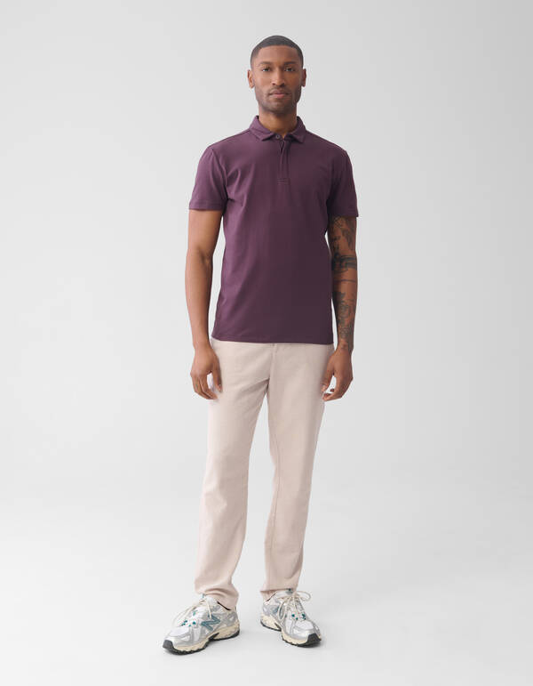 Jersey Polo Dunkelviolett SHOEBY MEN