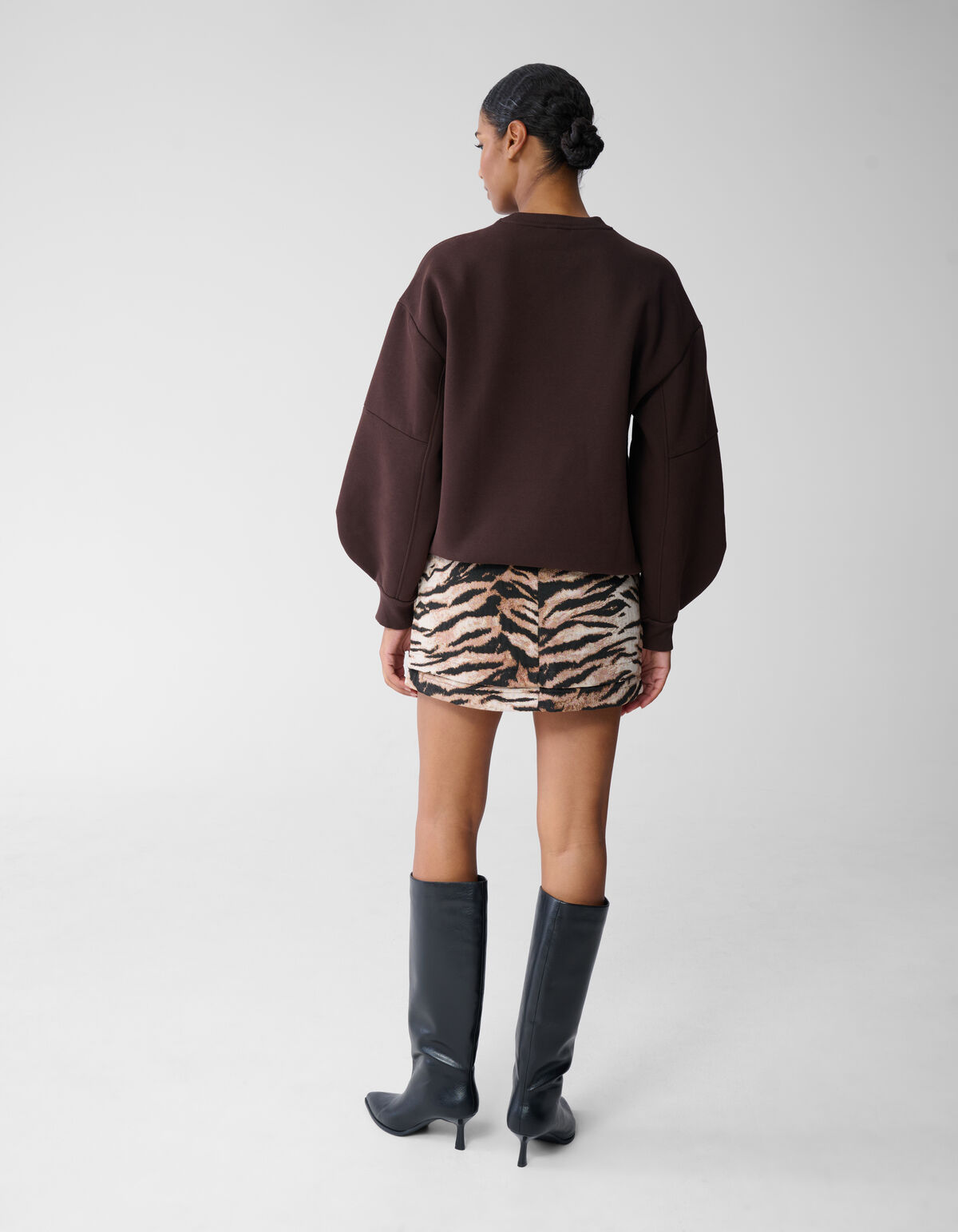 Pullover mit großen Ärmeln Dunkelbraun SHOEBY WOMEN