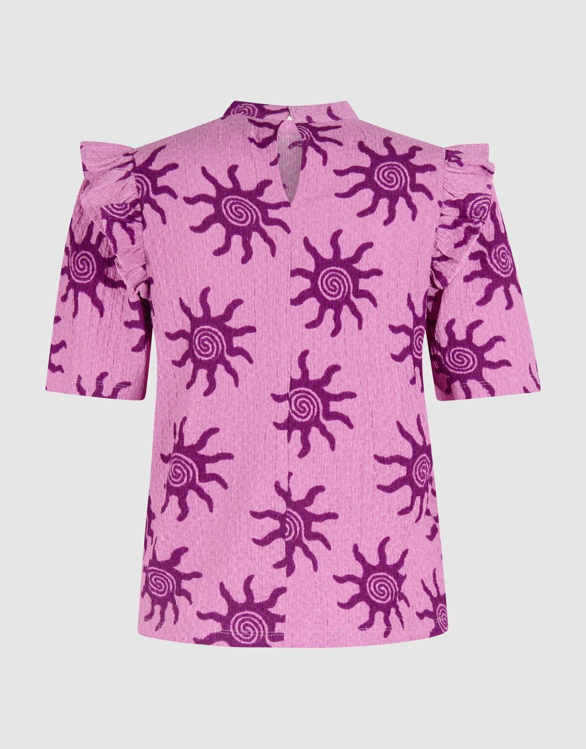 Crinkle-Rüschen-Top Rosa SHOEBY WOMEN